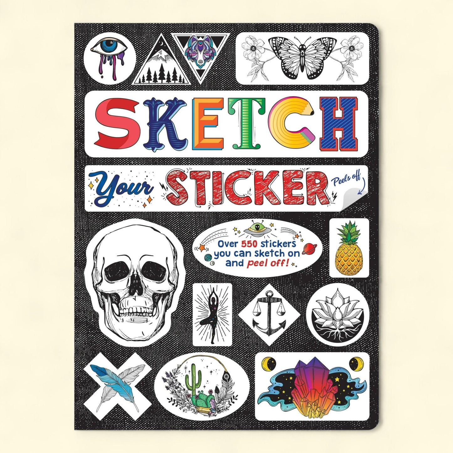 Piccadilly Sketch Your Sticker Journal, 7.3 x 9.7"