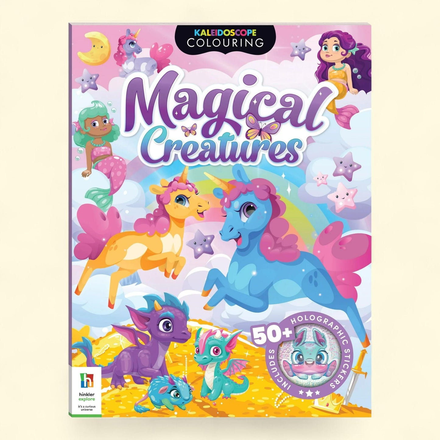 Kaleidoscope Magical Creatures Sticker Coloring Book, 48 Page Extent, Paperback, Ages 6+