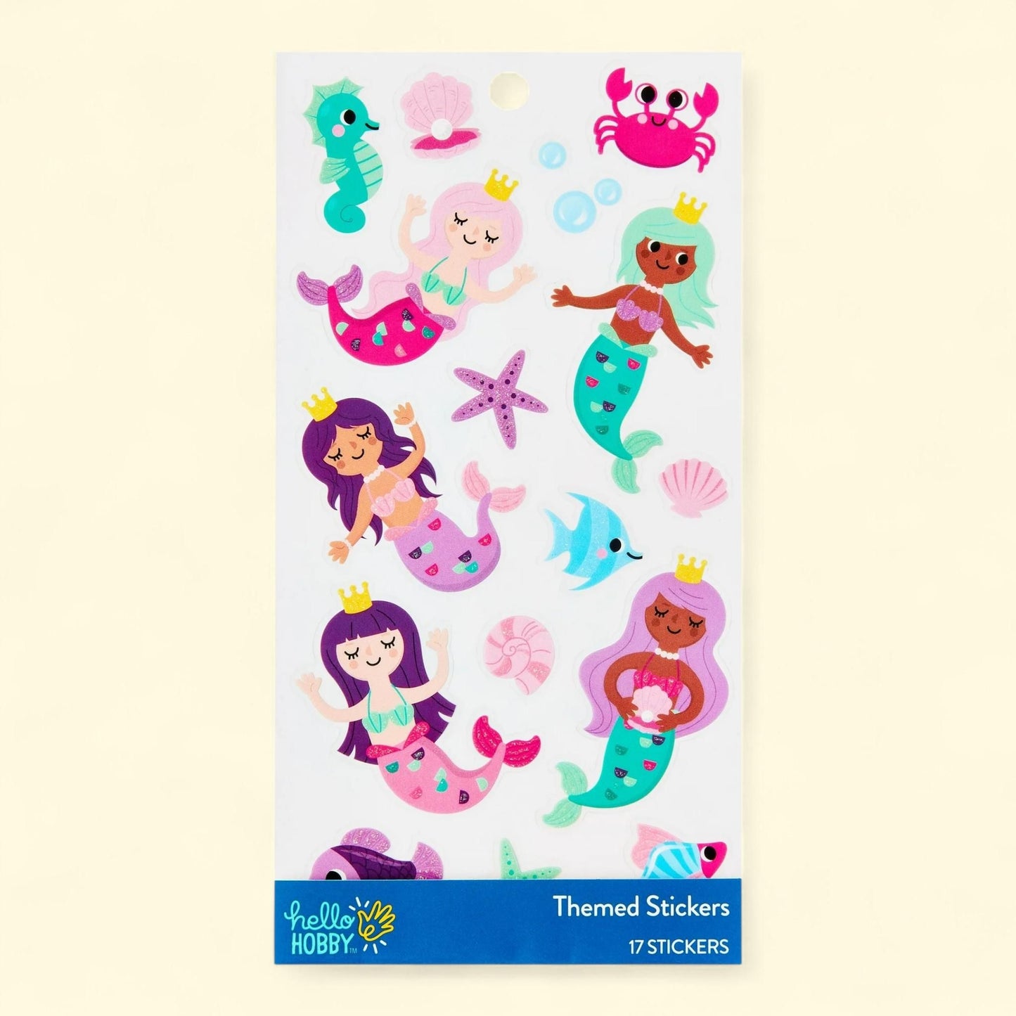 Hello Hobby Mermaid Themed Stickers, 17 Count