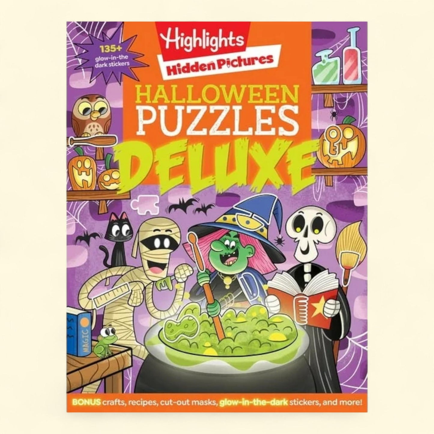 Highlights Hidden Pictures Halloween Puzzles Deluxe, 96-Pages — authentic US product shipped worldwide by Treatspree