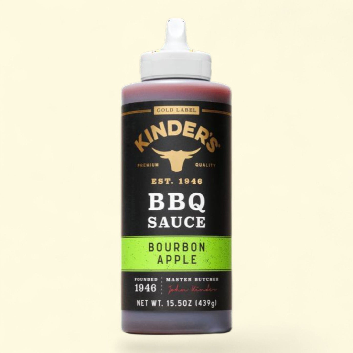 Kinder's Gold Label Bourbon Apple BBQ Sauce, 15.5 oz
