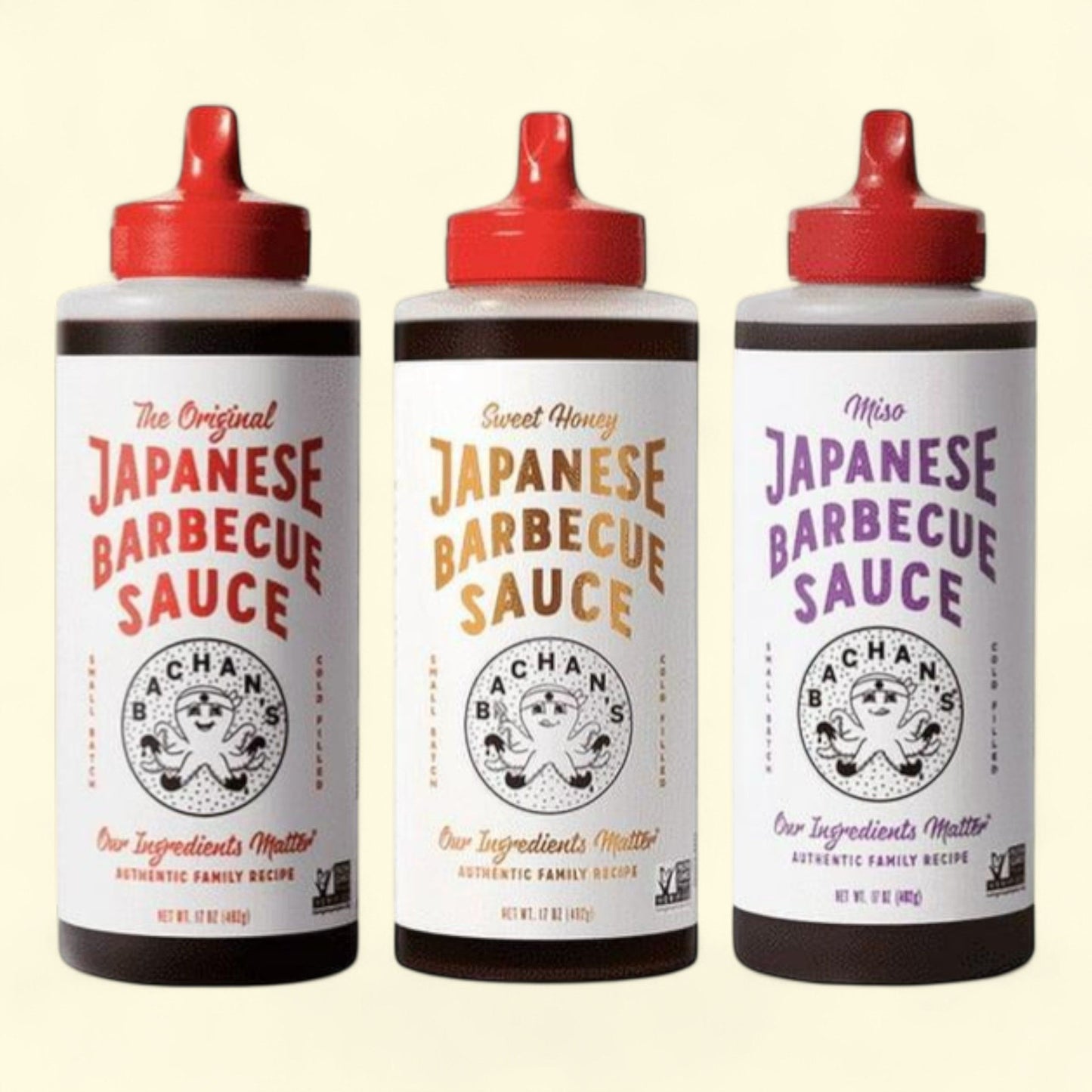 Bachan's Japanese Barbecue Sauce, 3 17 oz Bottles