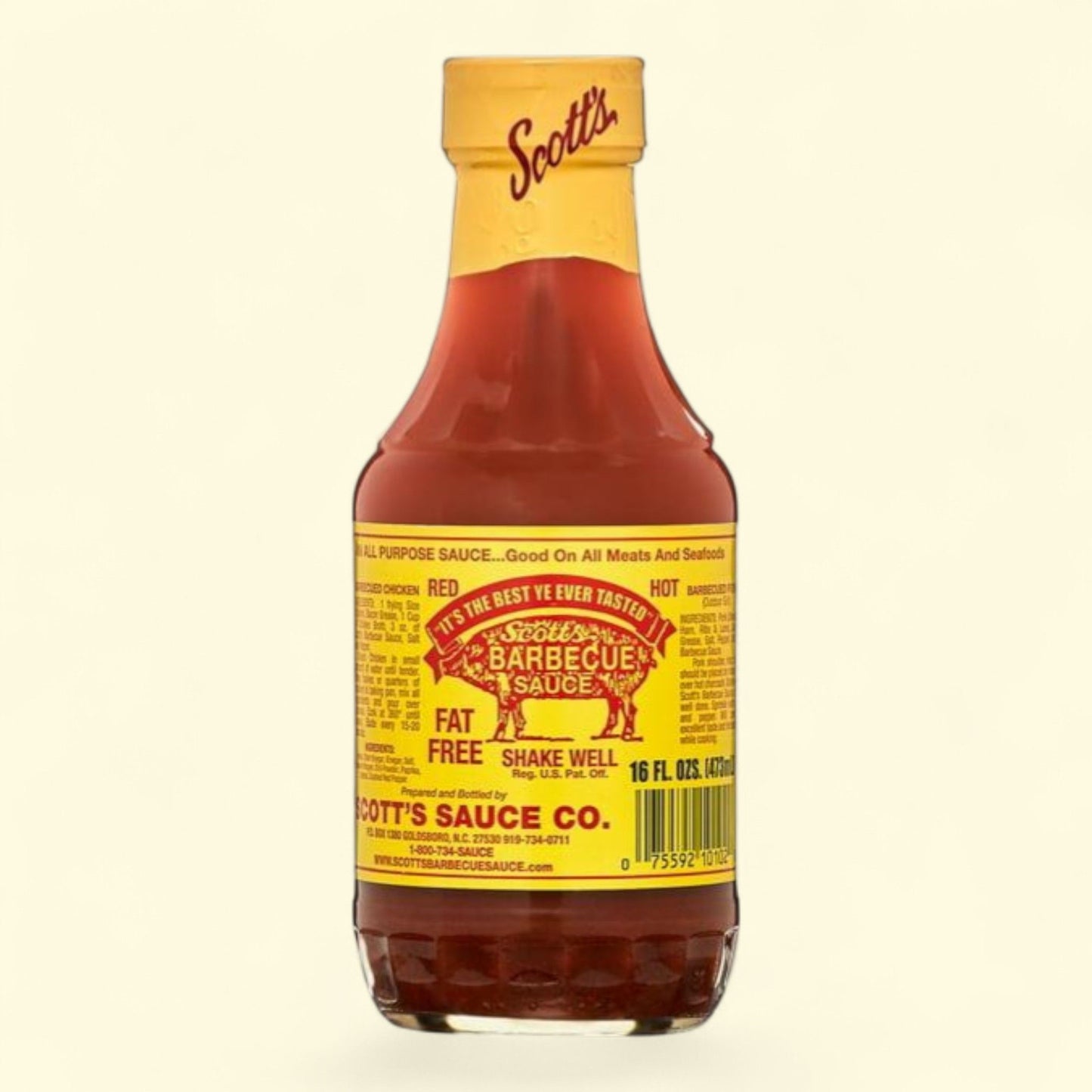 Scott's Red Hot Barbecue Sauce, 16 fl oz