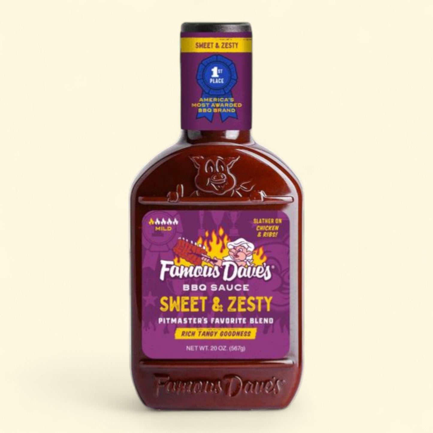 Sauce barbecue sucrée et relevée Famous Dave's, 567 g