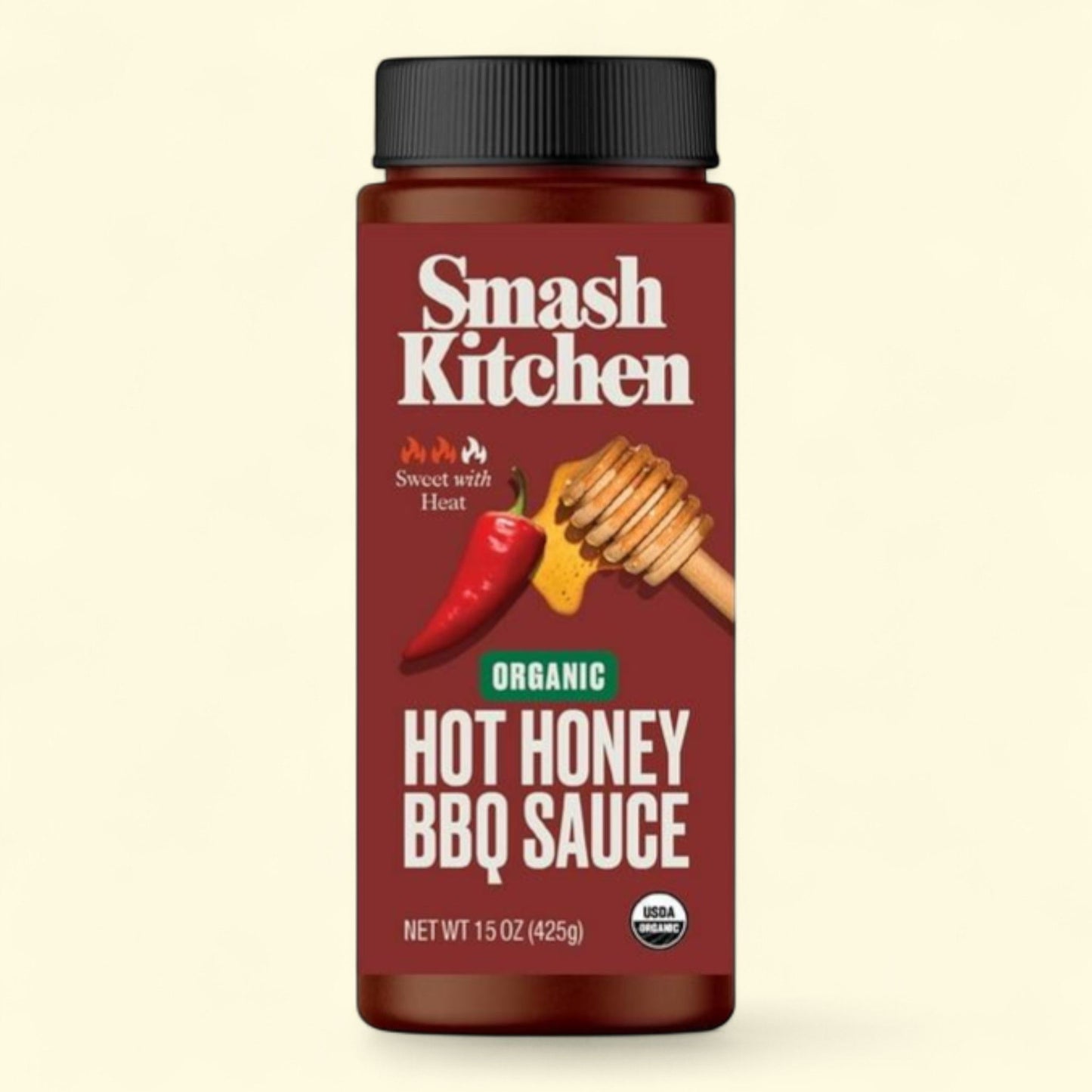 Smash Kitchen Hot Honey BBQ Sauce, 15 oz