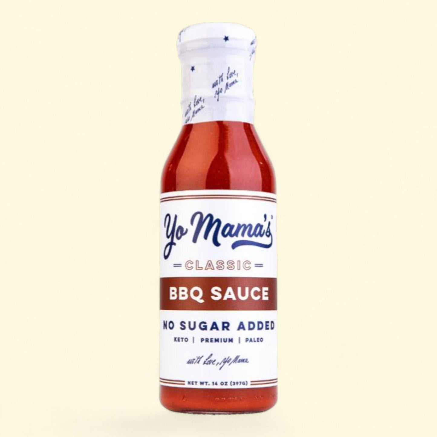 Yo Mama's Foods Classic BBQ Sauce, 14 oz