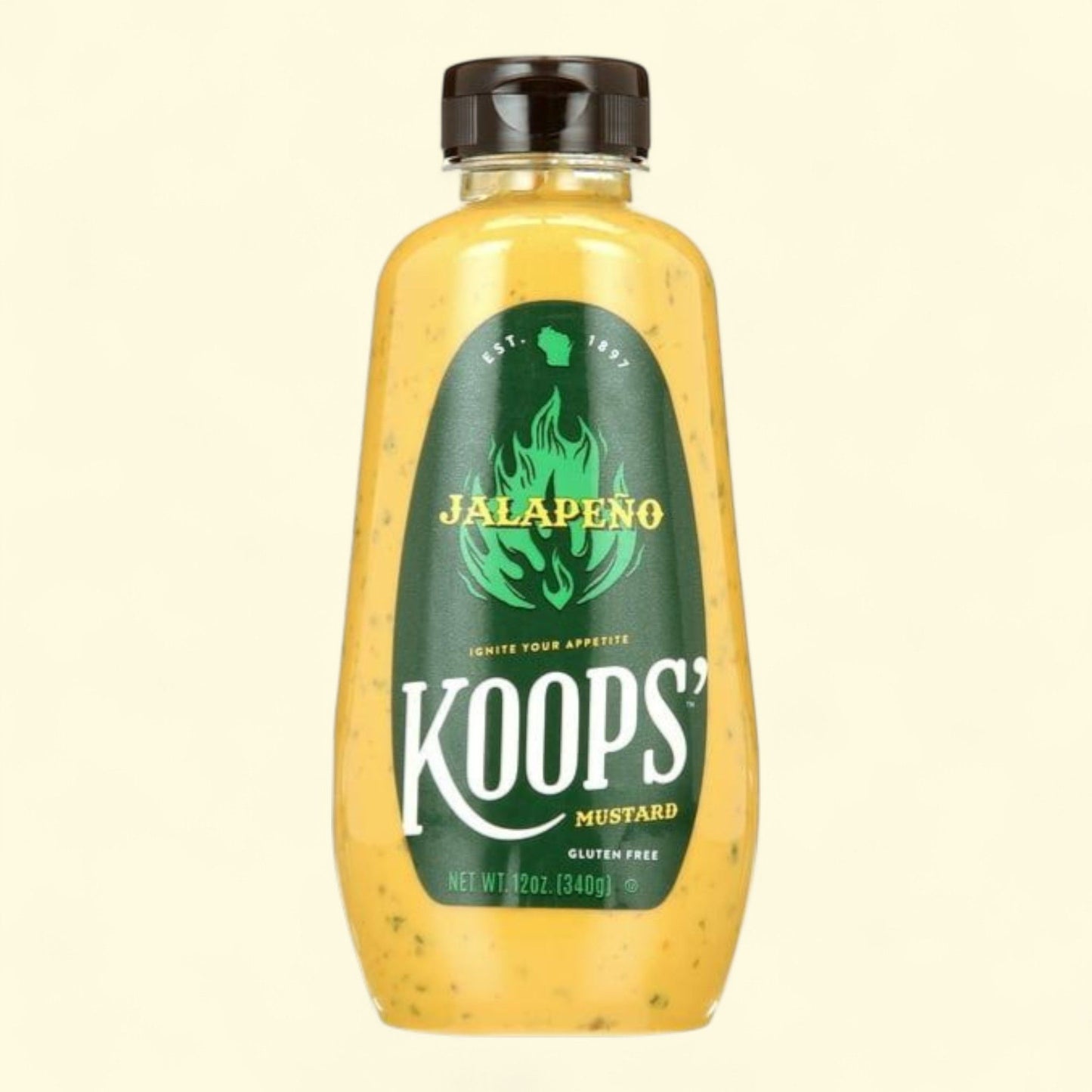 KOOPS Mustard, Jalapeno, 12 oz