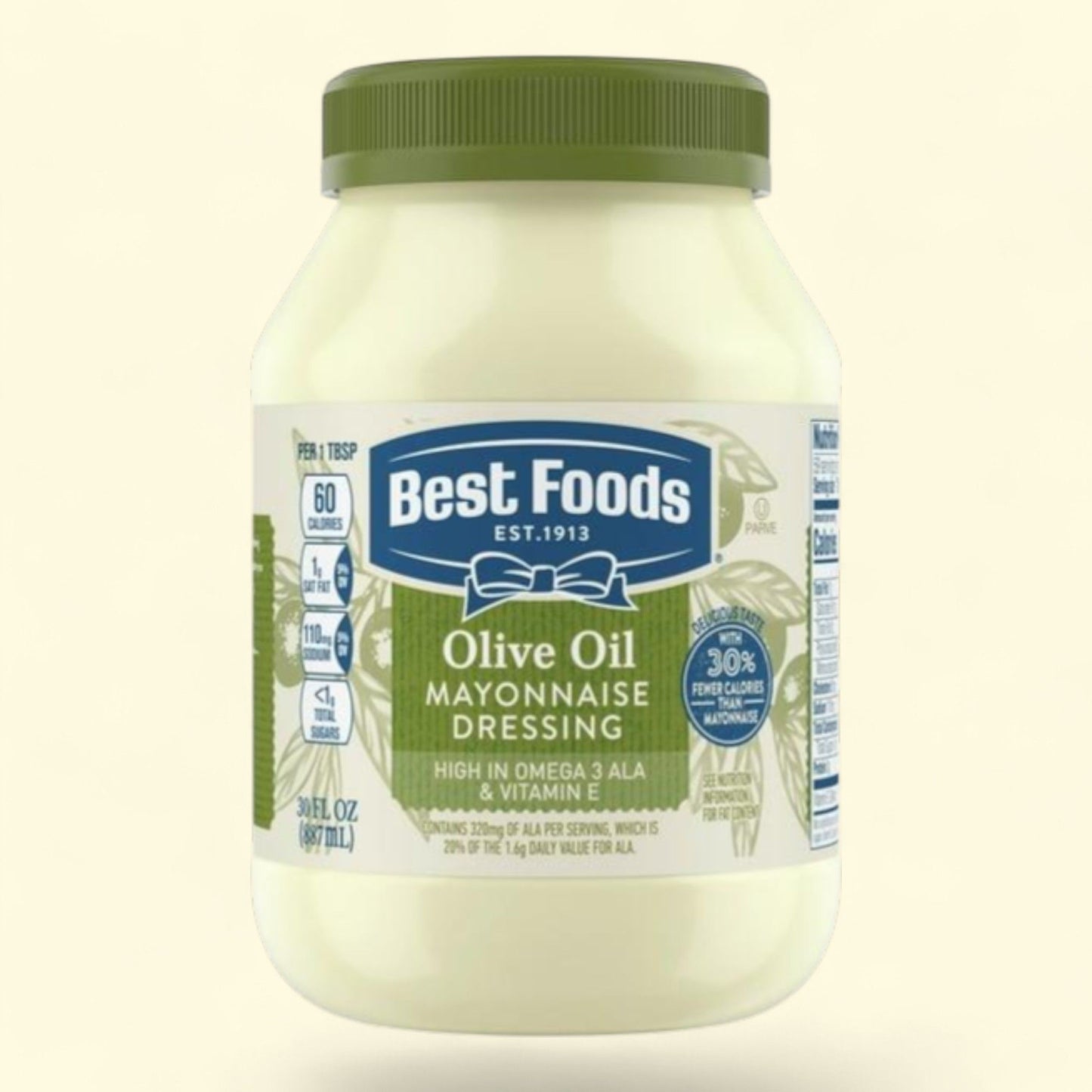 Best Foods Olive Oil Mayonnaise, 30 fl oz Jar