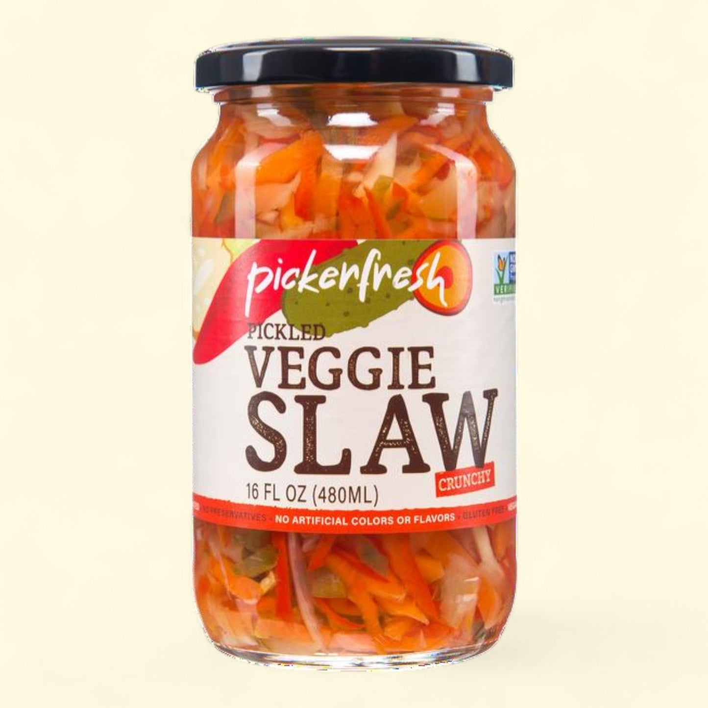 Pickerfresh Pickled Veggie Slaw, 16 oz Jar — authentic US product shipped worldwide by Treatspree