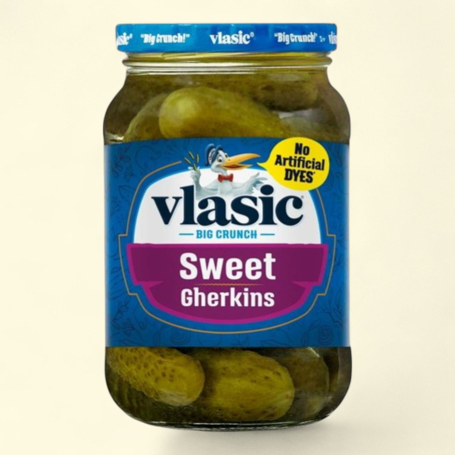 Vlasic Sweet Gherkins Pickles, Mini Sweet Pickles, 16 fl oz Jar