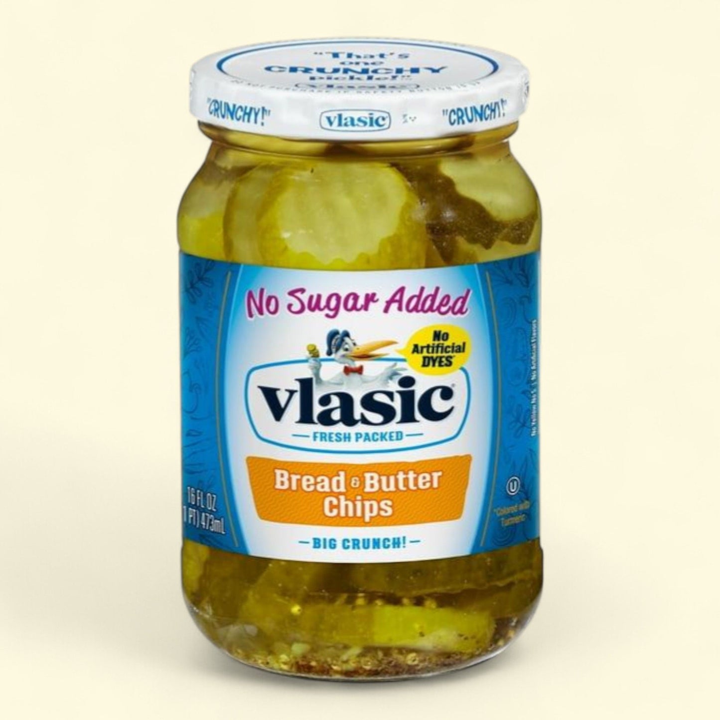 Vlasic Bread and Butter Pickle Chips, 16 oz Jar