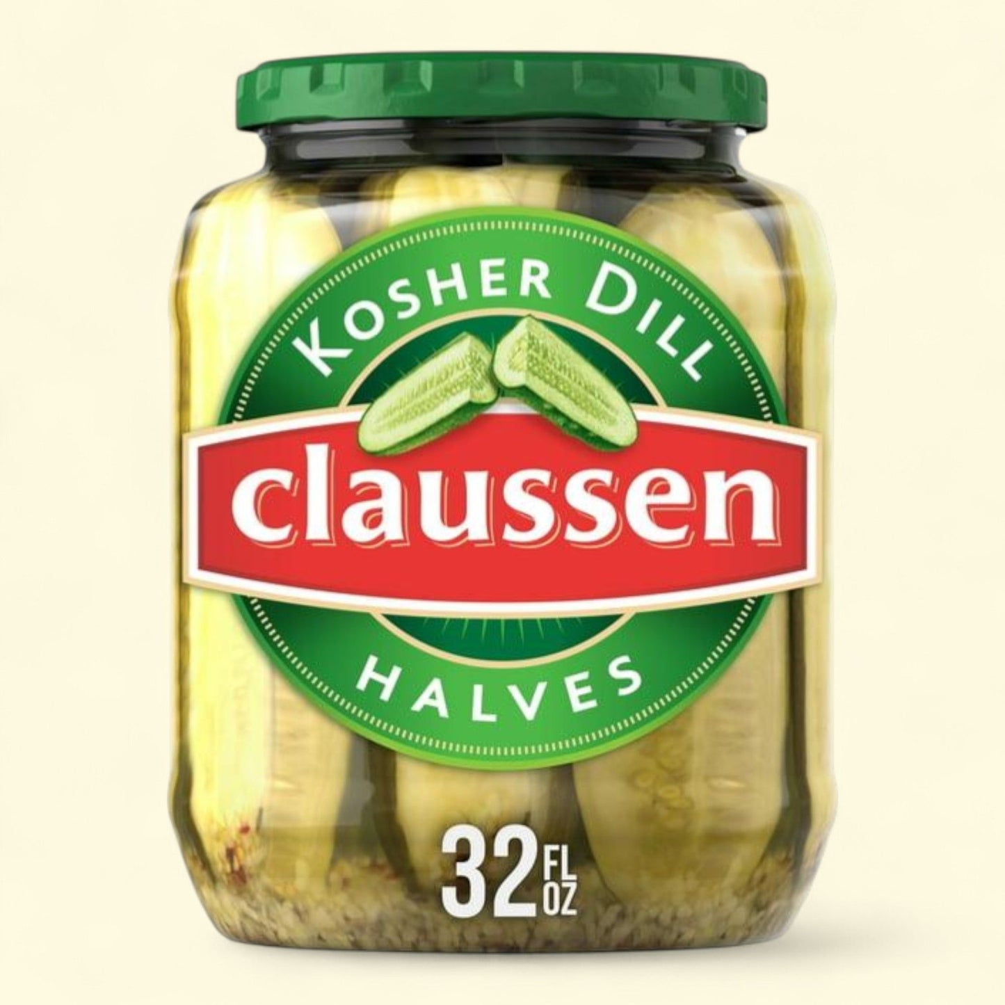 Claussen Kosher Dill Pickle Halves, 32 fl. oz. Jar