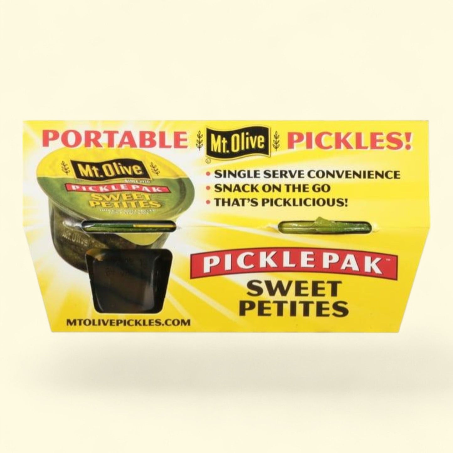 Mt Olive Picklepak Sweet Petites Pickles, 4 - 3.7 fl oz Cups