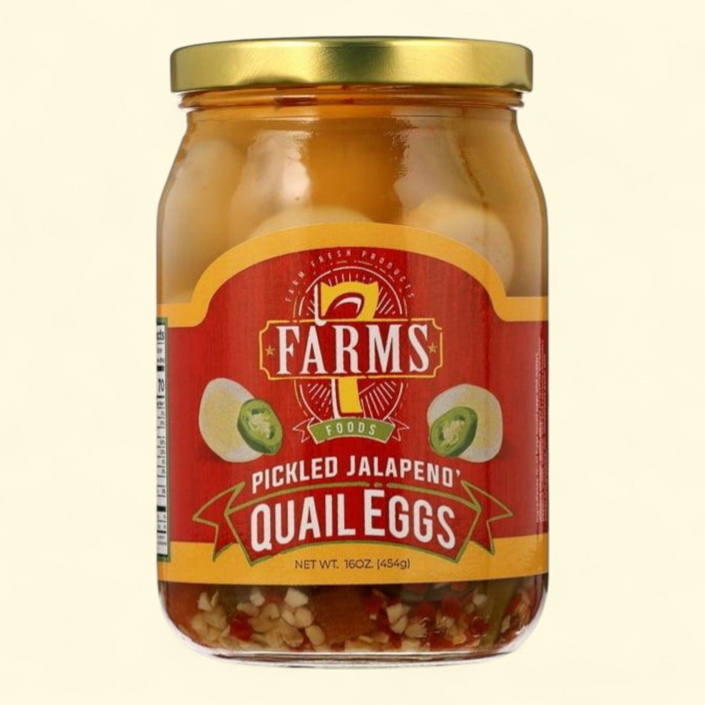 7 Farms Pickled Jalapeno Quail Eggs, 16 oz