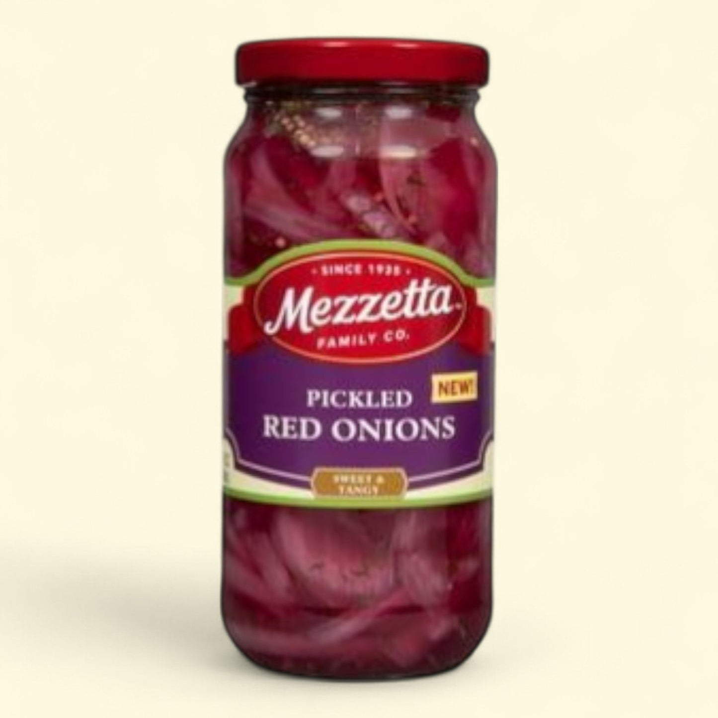 Mezzetta Pickled Red Onions, 16 fl oz Jar — authentic US product shipped worldwide by Treatspree