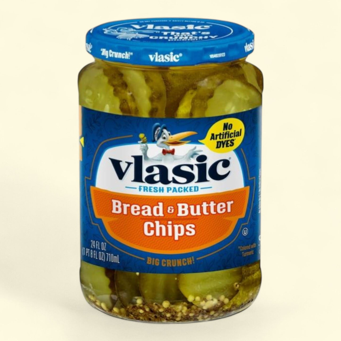 Vlasic Bread and Butter Pickles, Sweet Pickle Chips, 24 fl oz Jar