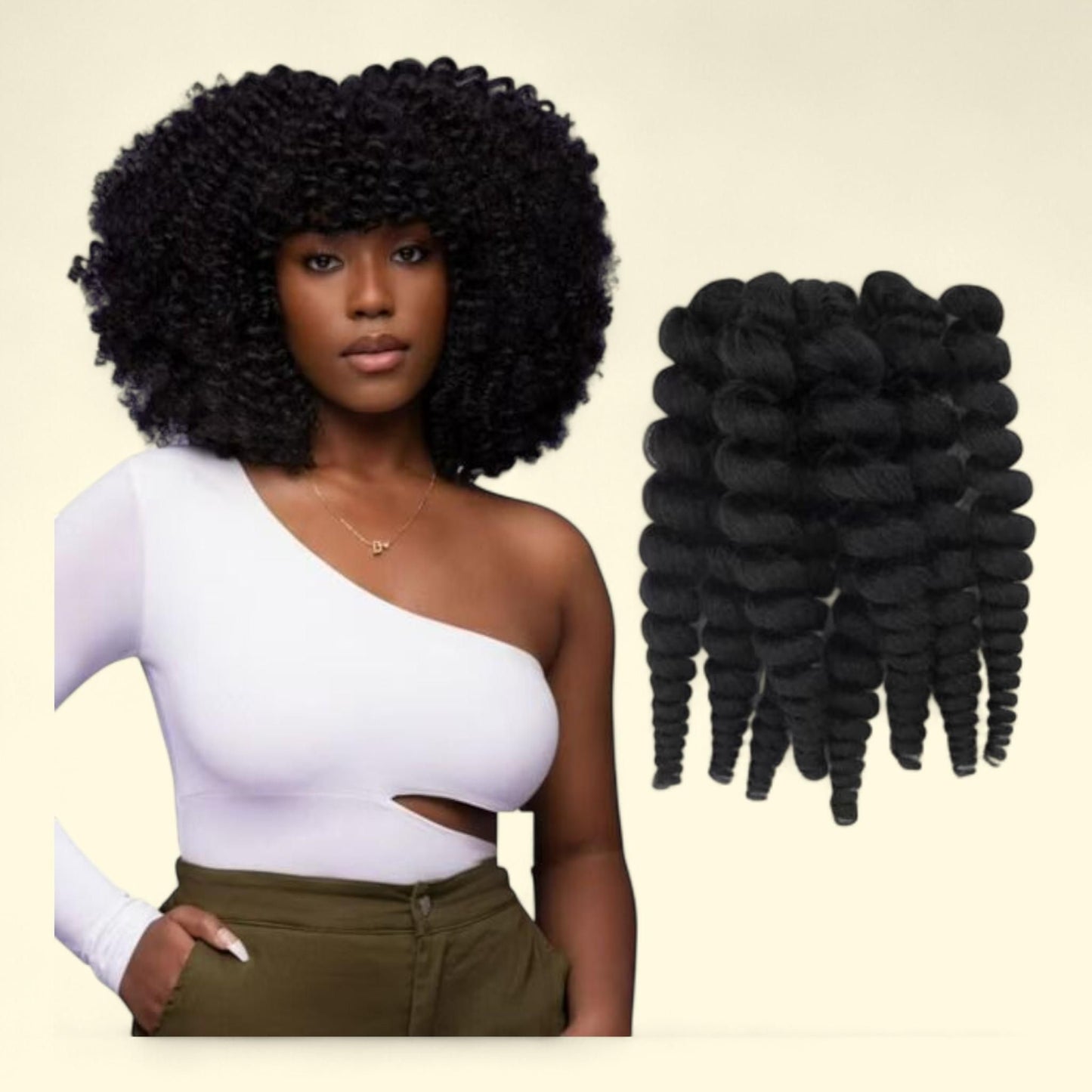 Darling Flexi Rod Curls Crochet Hair 2X Pack, 14 inch, #1B