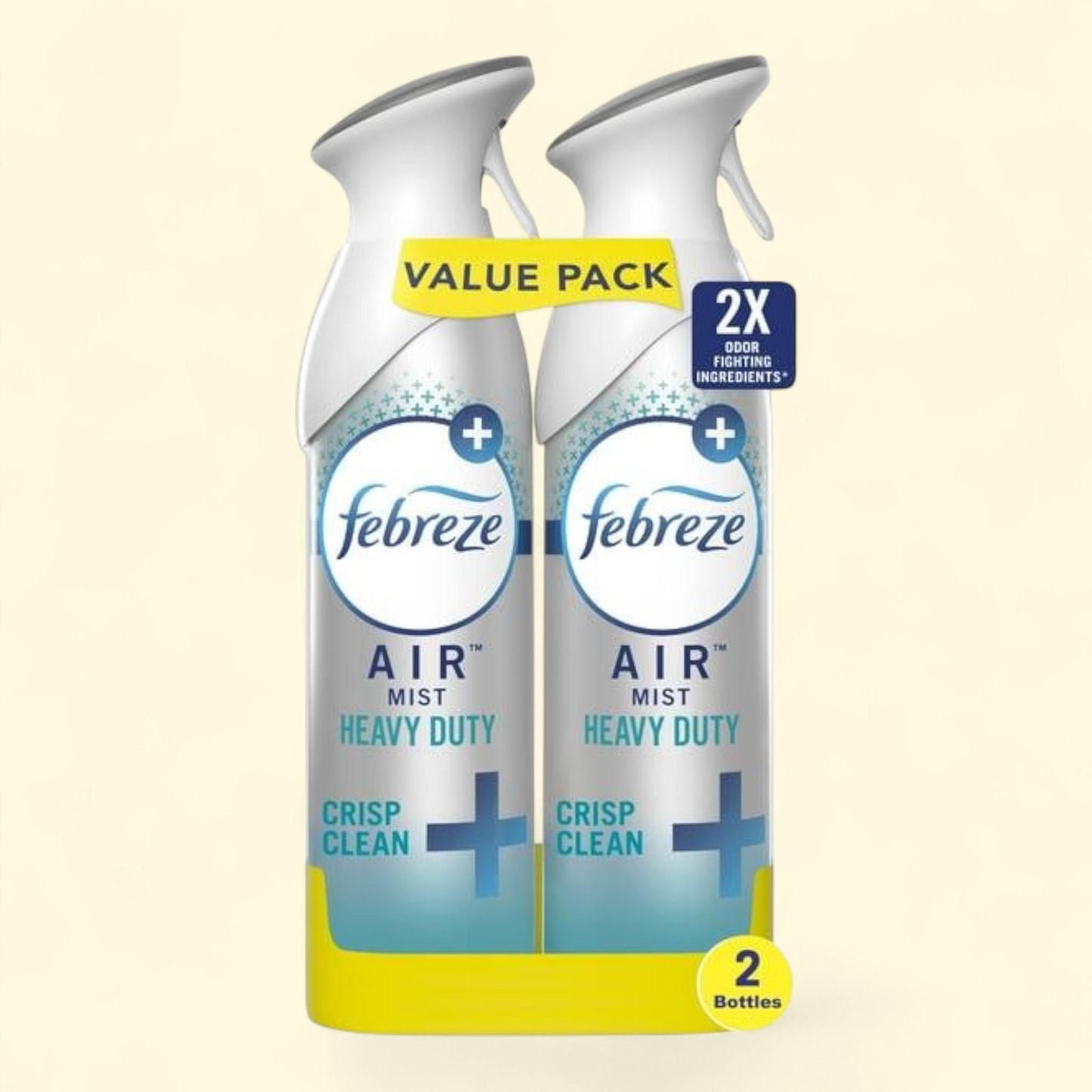 Spray désodorisant Febreze, Heavy Duty Crisp Clean, 260 ml, lot de 2