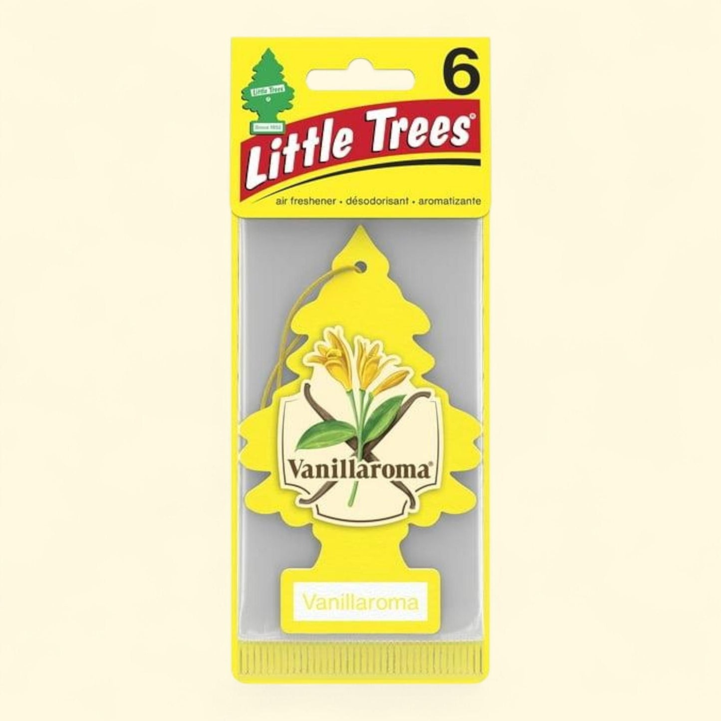 Little Trees Air Freshener, Vanillaroma, 6-Pack