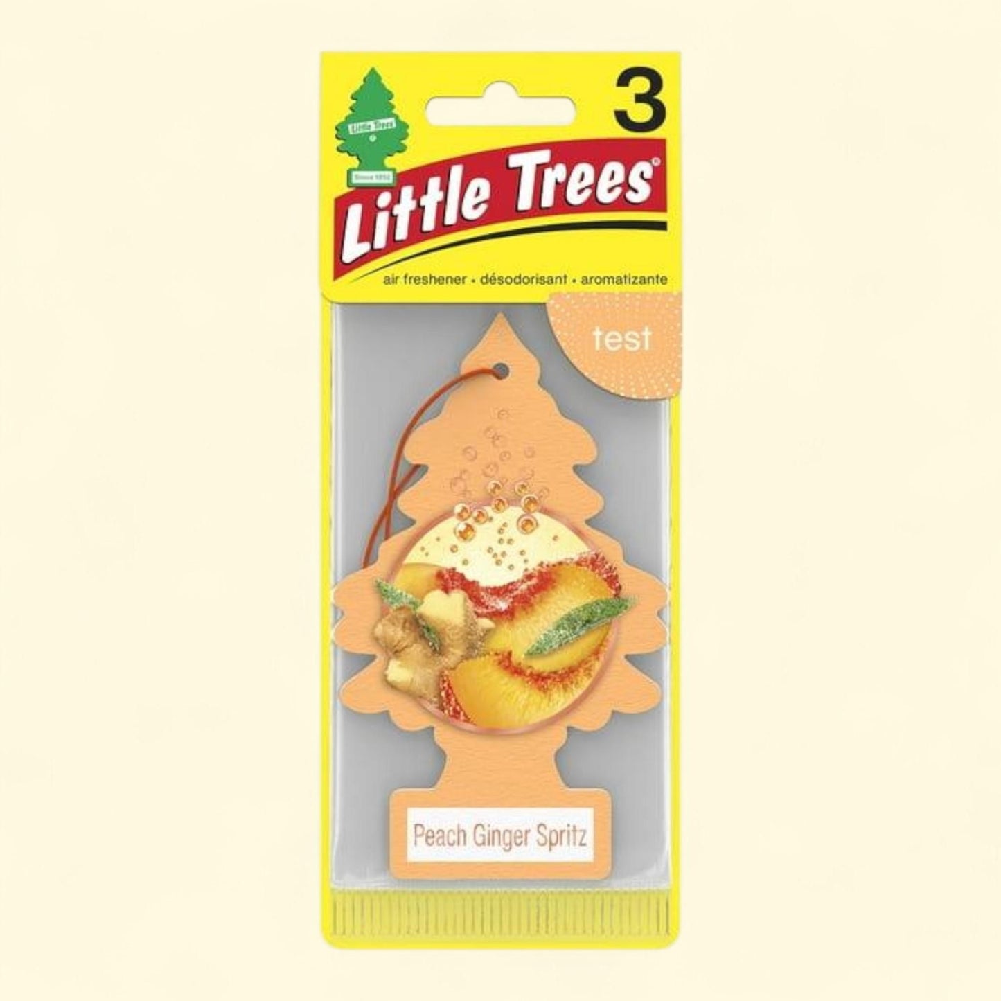 Little Trees Air Freshener, Peach Ginger Spritz, 3-Pack