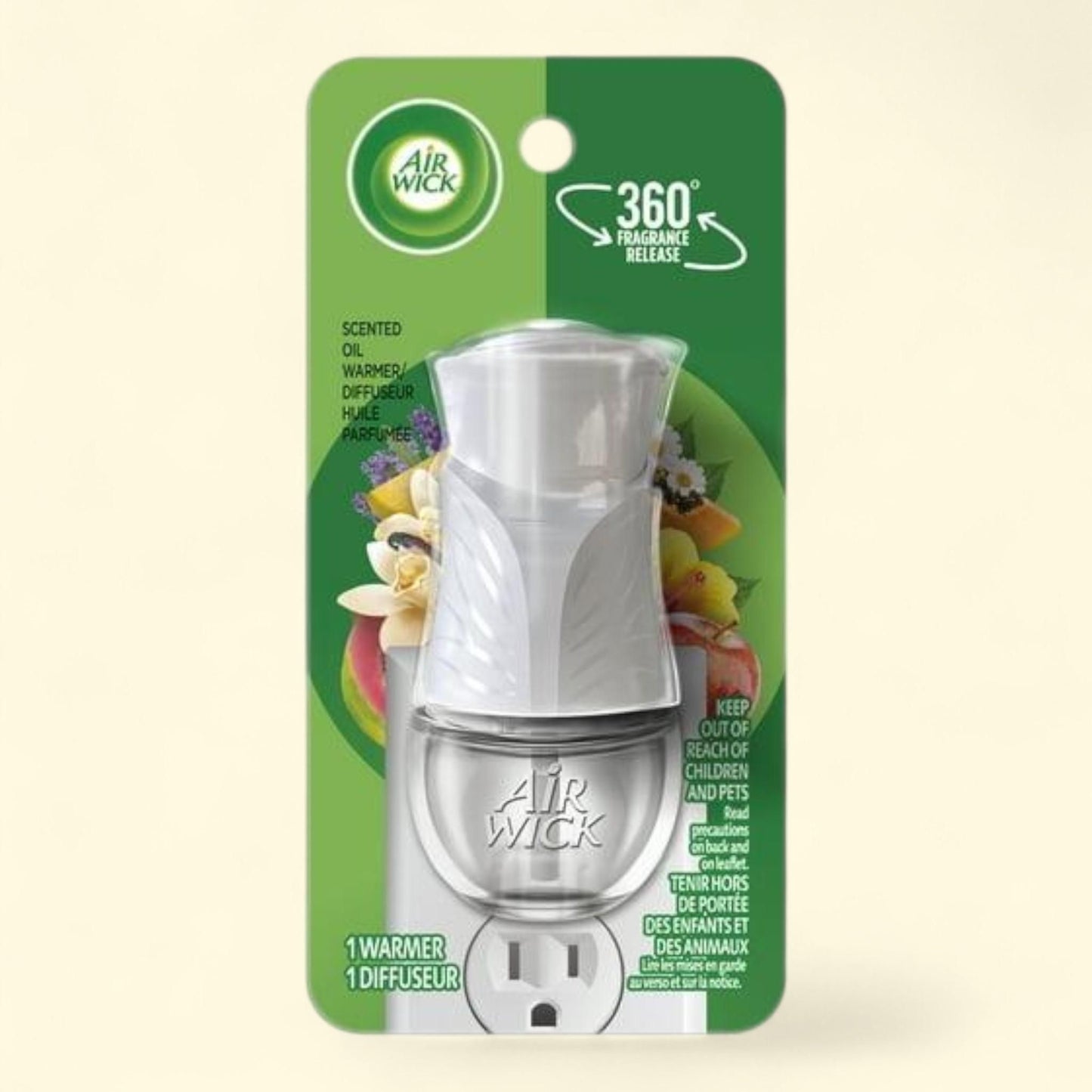 Air Wick Plug-In Scented Oil Air Freshener Warmer Device, White, 1 Count