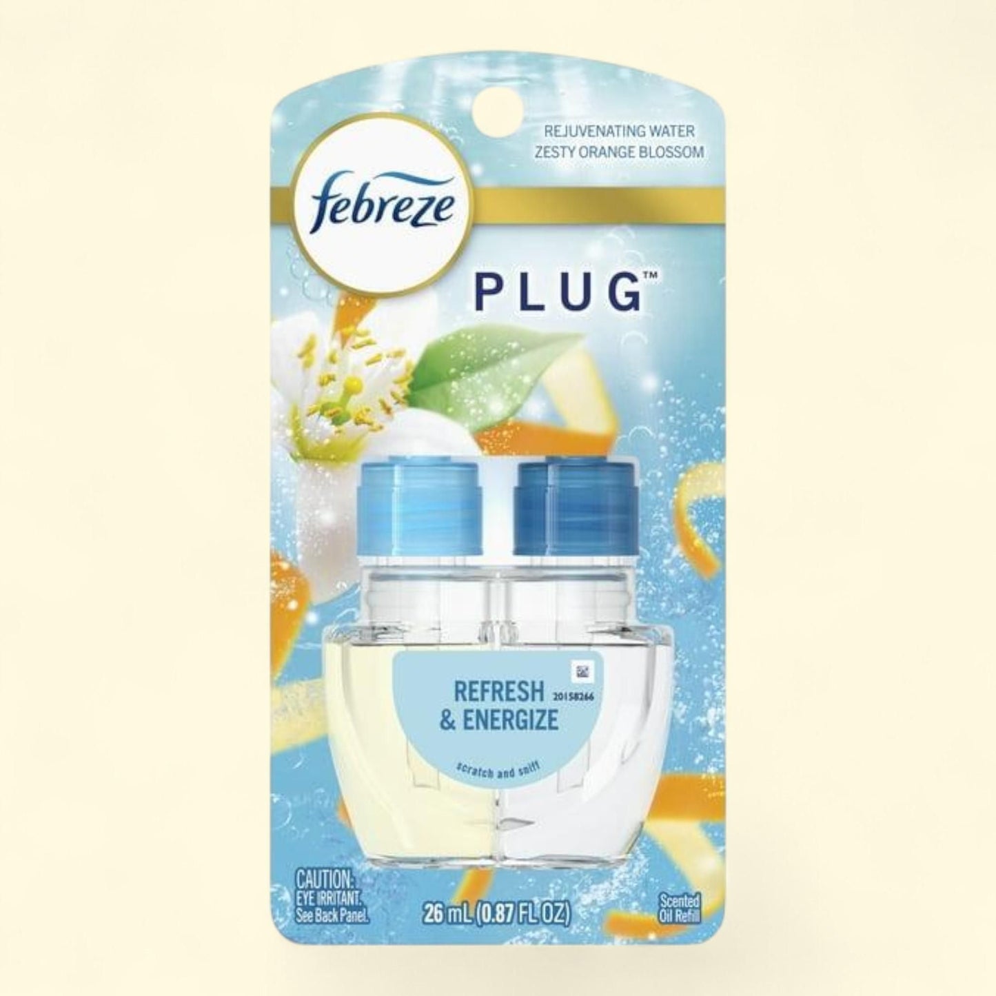 Febreze Plug In Air Freshener, Refresh & Energize, 1 Refill