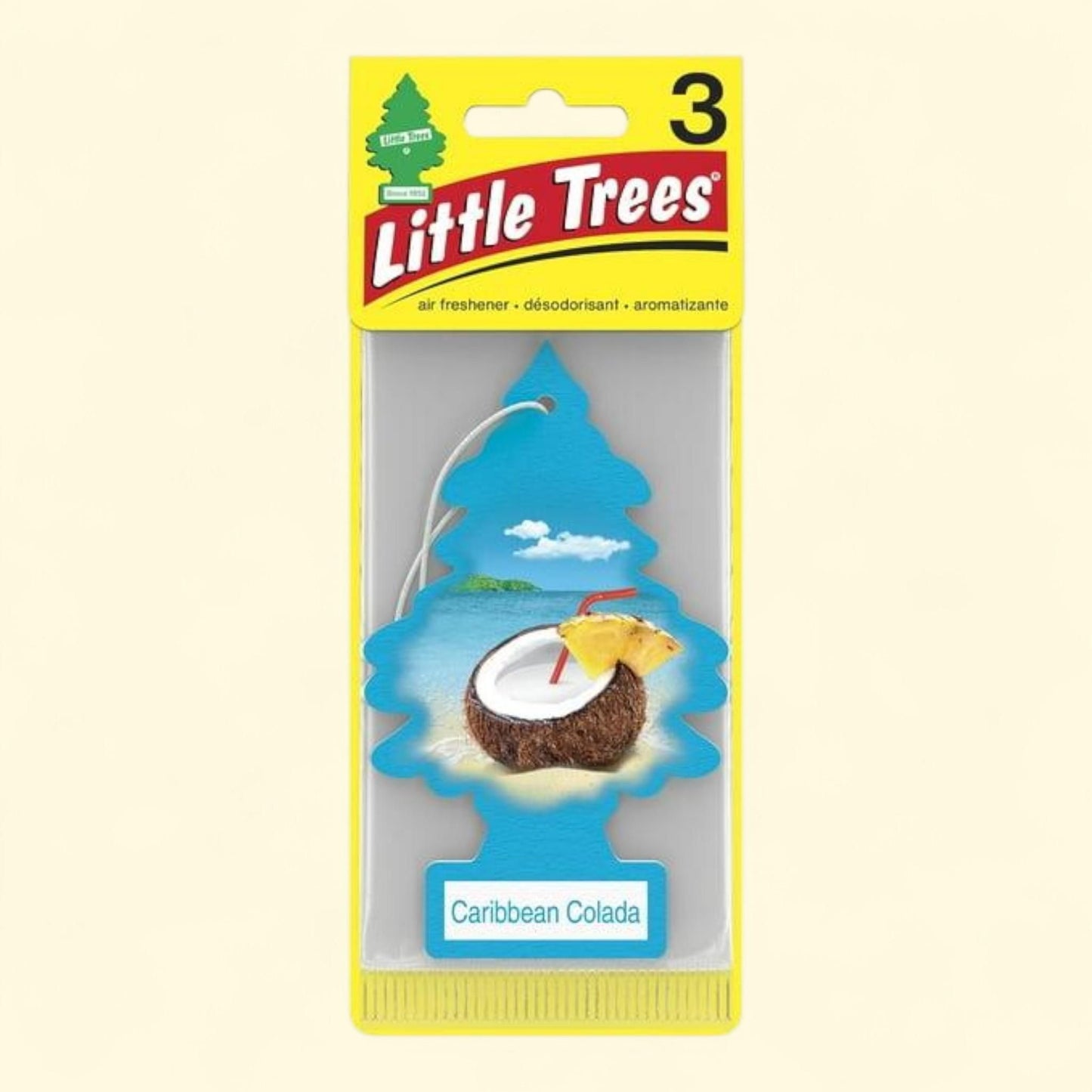 Little Trees Air Freshener, Caribbean Colada Fragrance 3-Pack