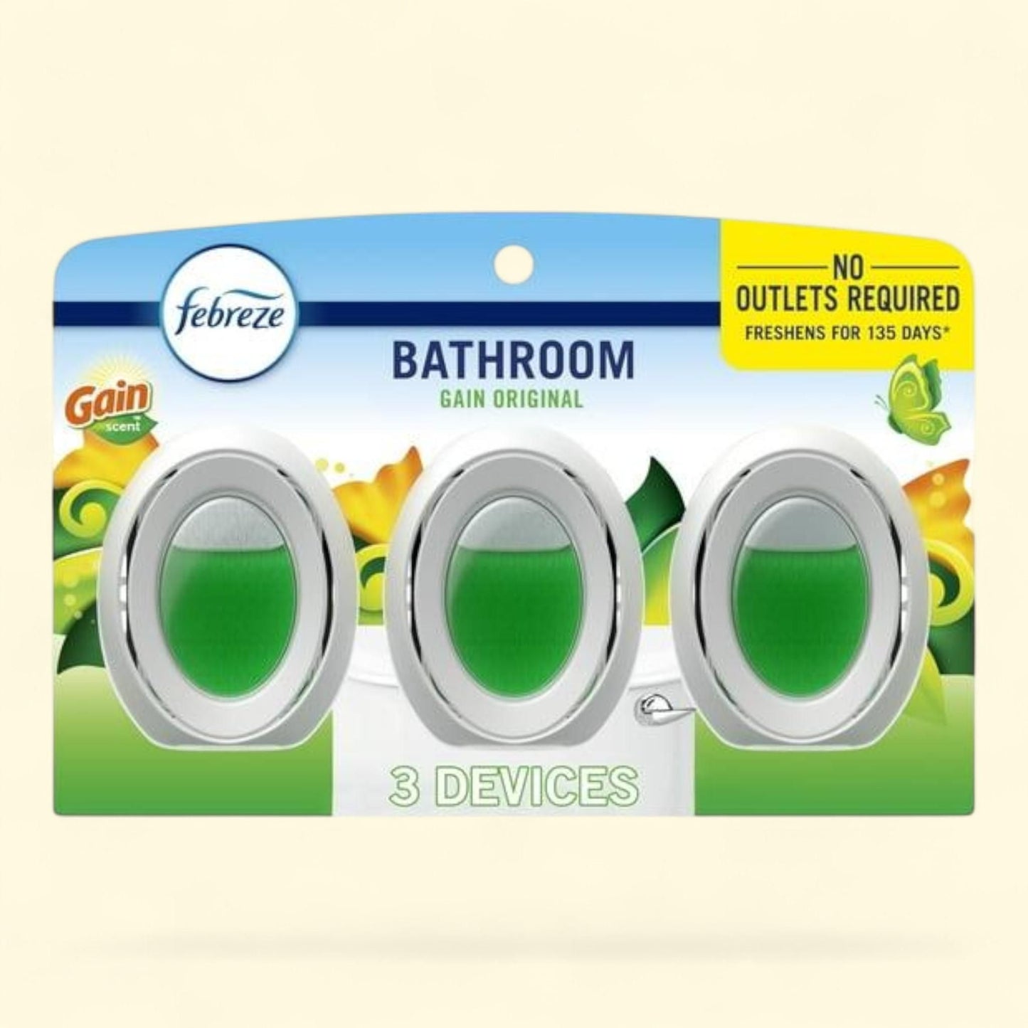 Désodorisant Febreze pour petits espaces, Gain Original, lot de 3