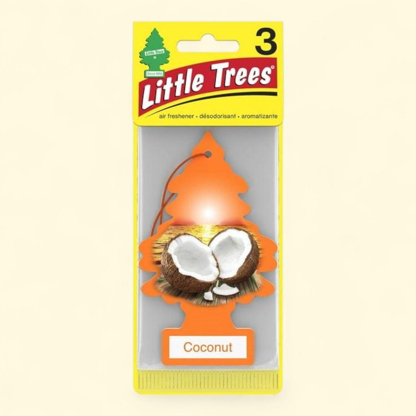 Little Trees Air Freshener Coconut Fragrance, 3-Pack
