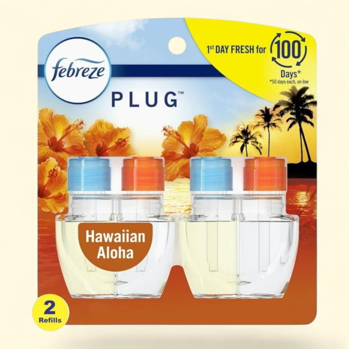 Désodorisant à brancher Febreze, Hawaiian Aloha, 2 recharges