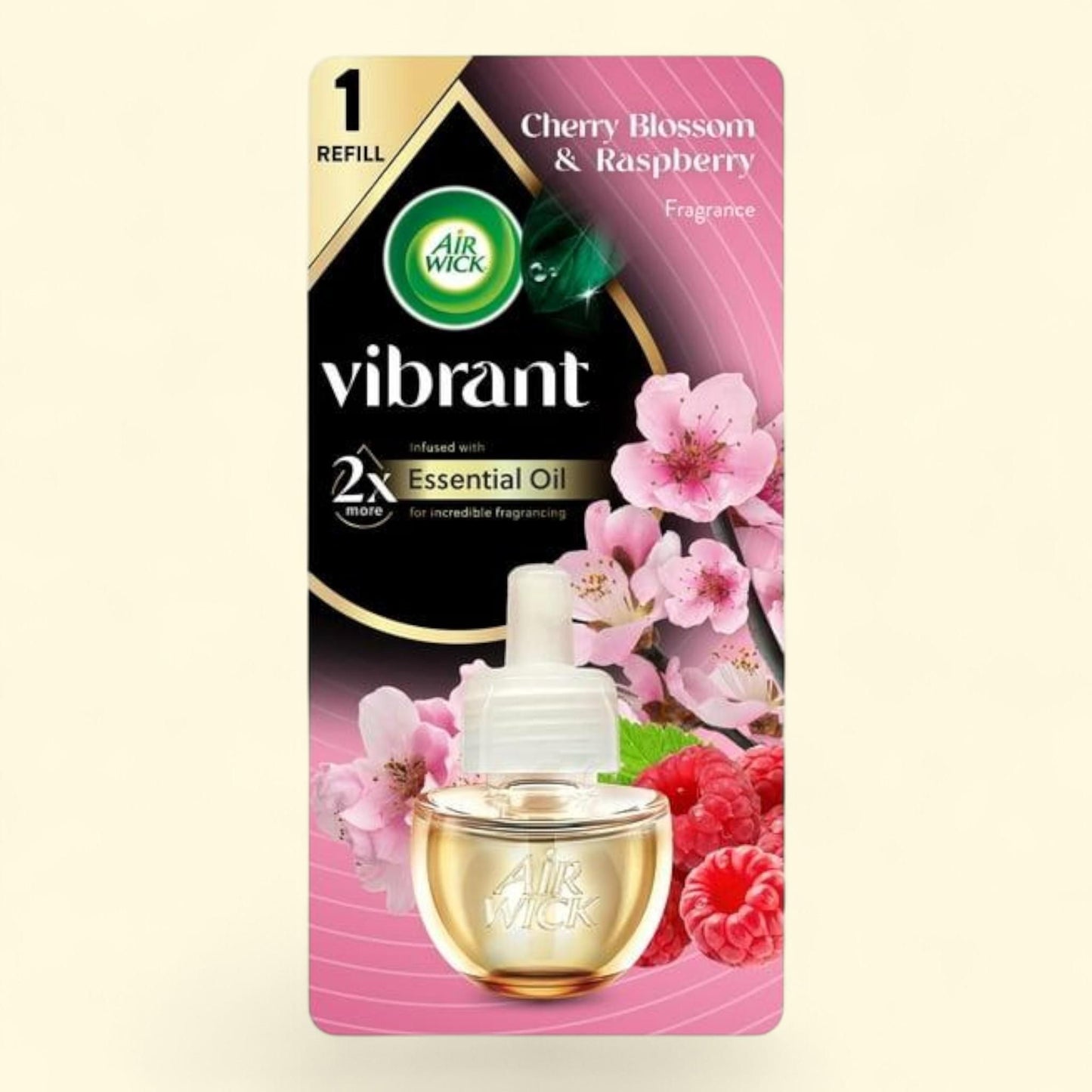 Air Wick Plug-In Scented Oil Refill, Cherry Blossom and Raspberry, 1 Count