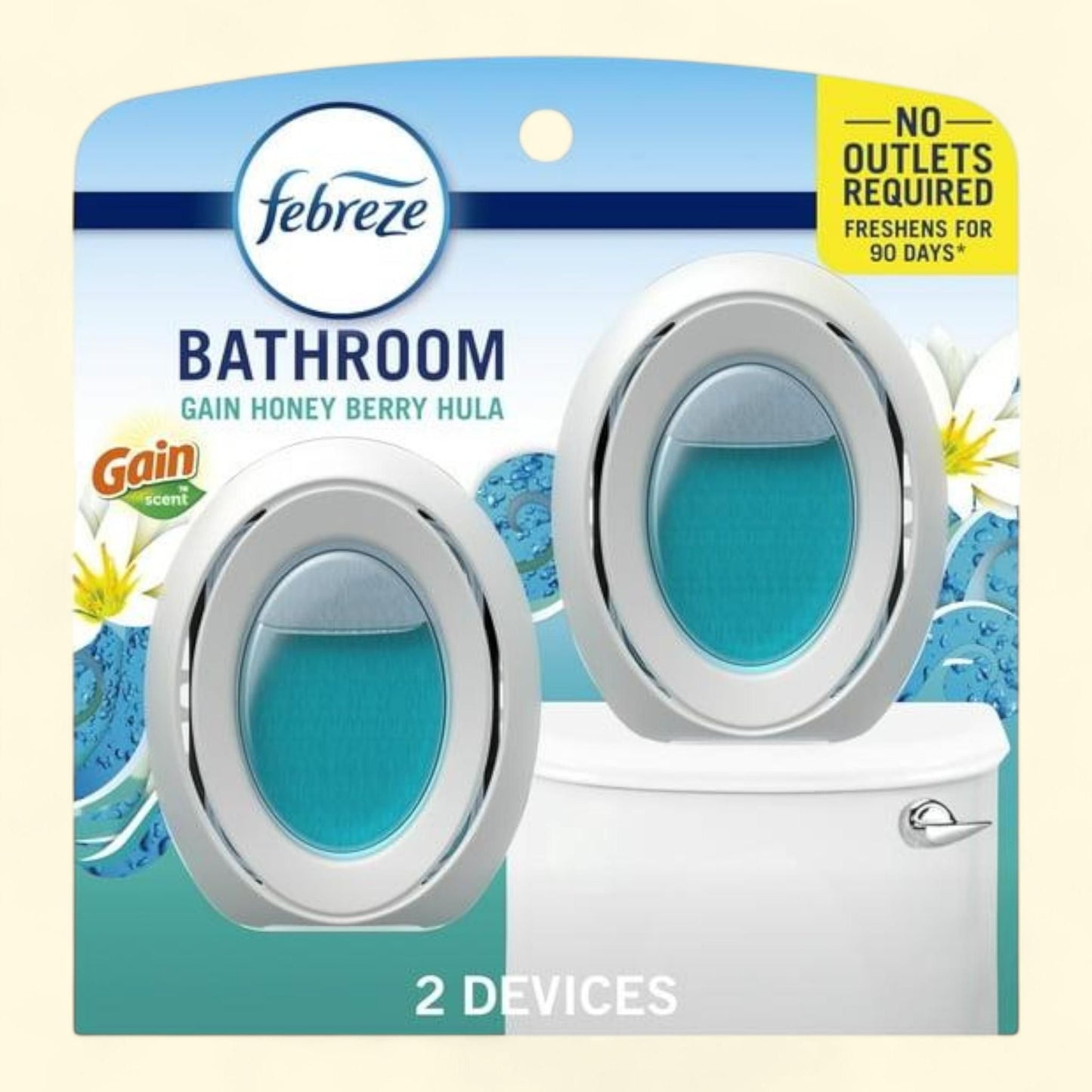 Febreze Small Spaces Air Freshener, Gain Honey Berry Hula, 2 Count