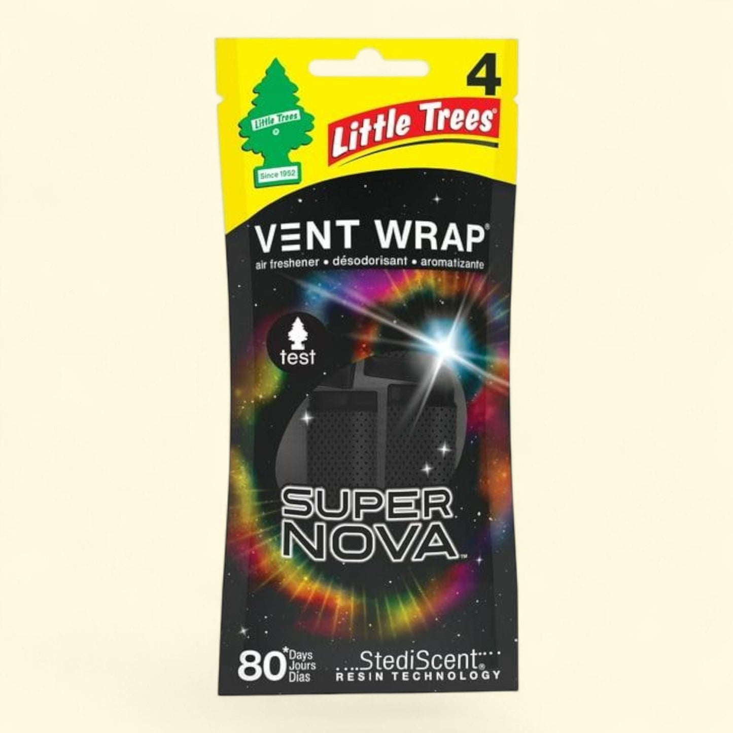 Little Trees Vent Wrap Air Freshener, Supernova, 4-Pack