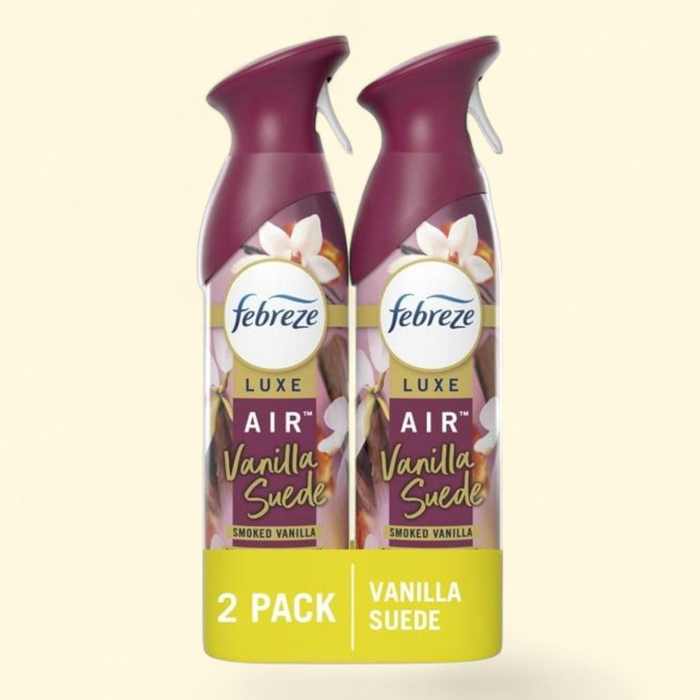 Febreze Air Freshener Spray, Vanilla Suede Scent, 8.8oz, 2 Count