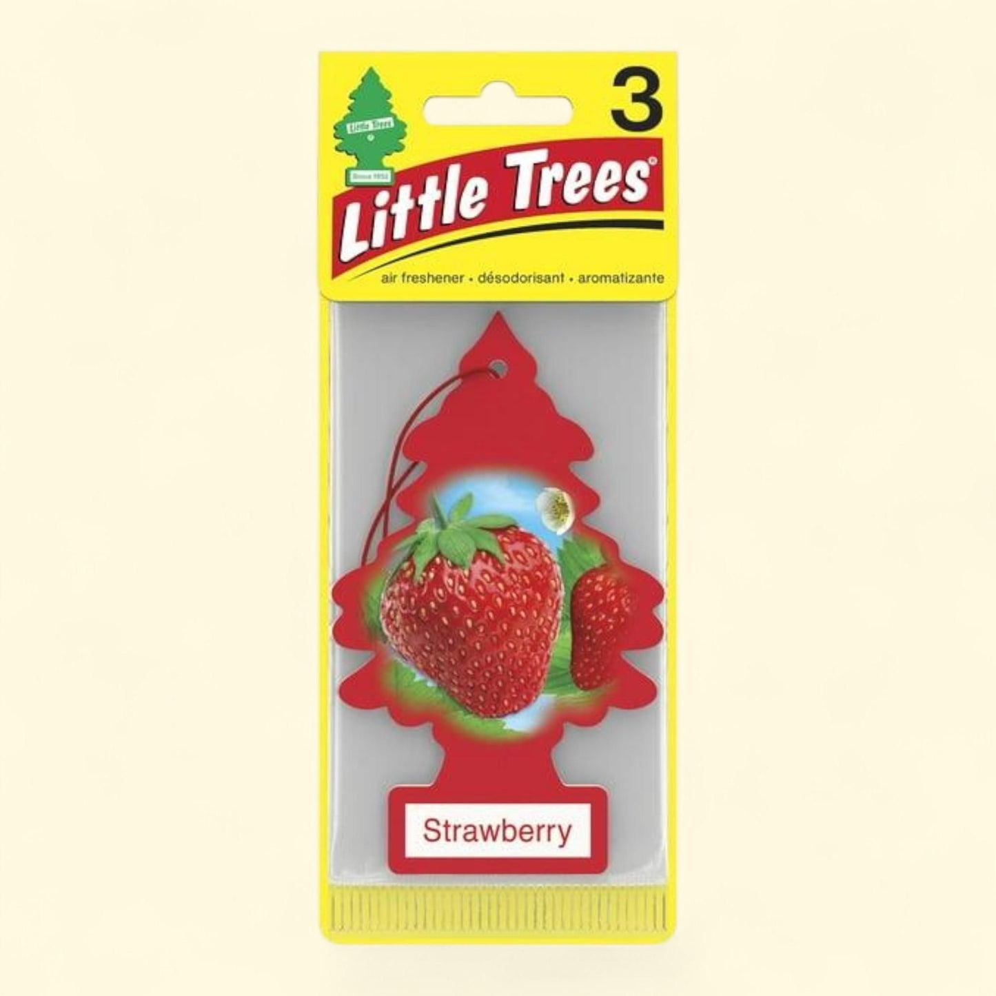 Little Trees Air Freshener, Strawberry, 3-Pack