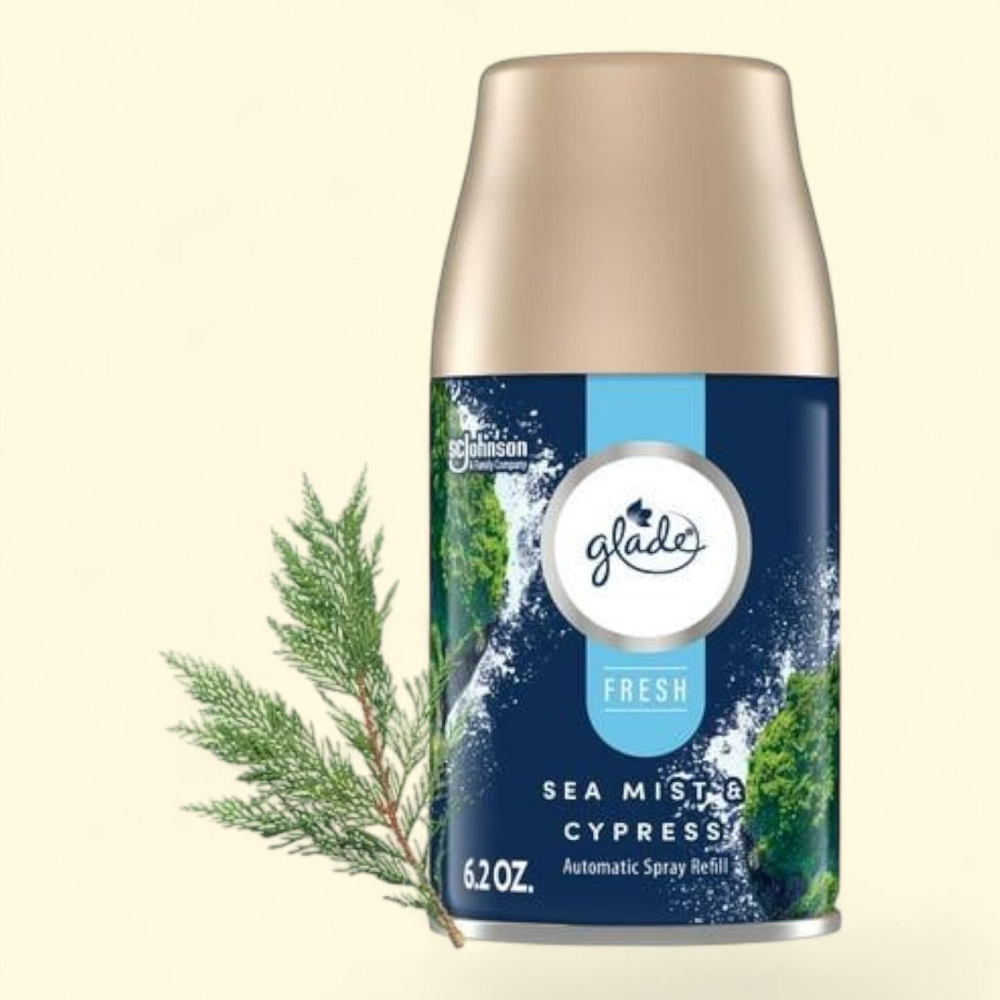 Glade Automatic Spray Air Freshener Refills, Sea Mist & Cypress, 6.2 oz