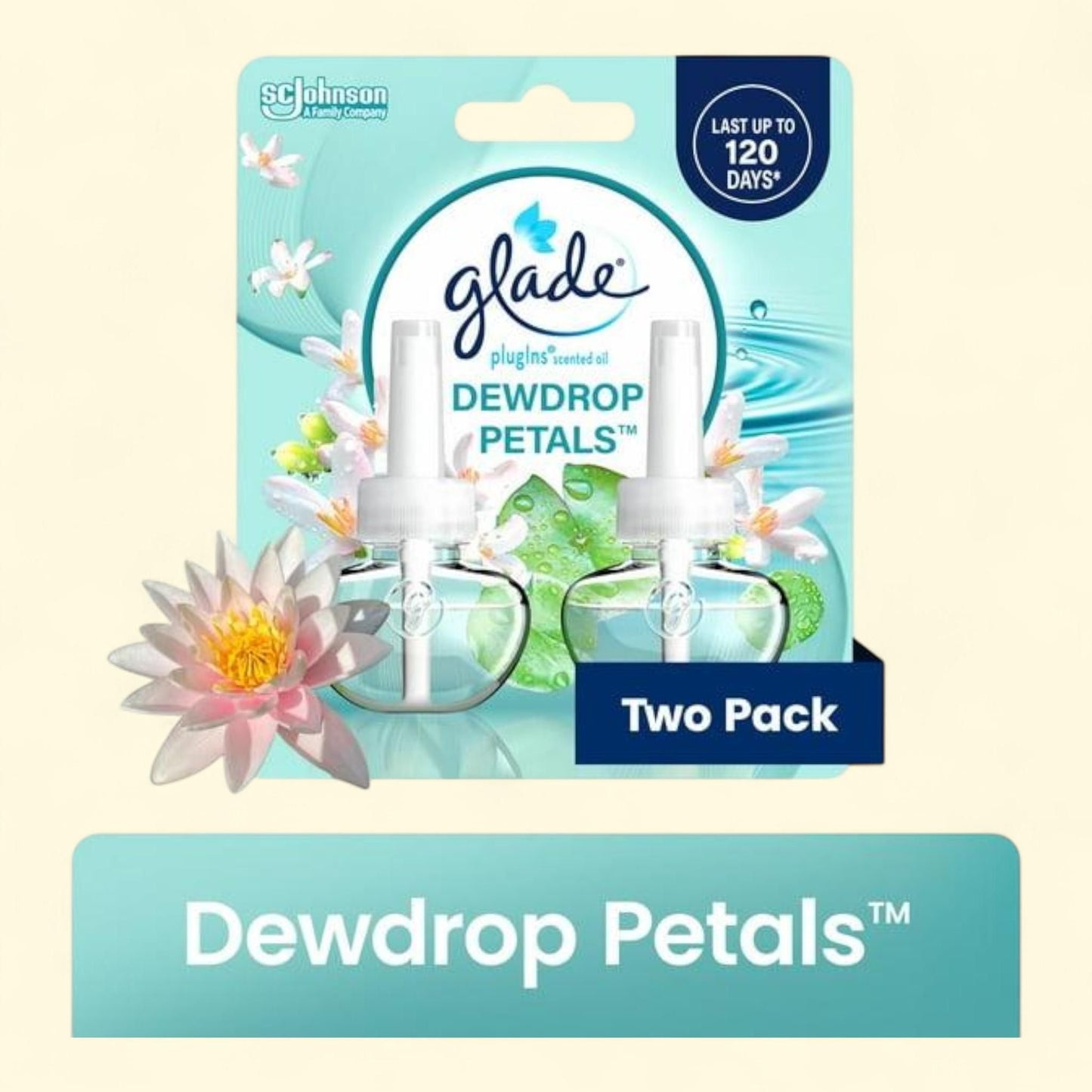 Glade PlugIns Refills, Dewdrop Petals, 1.34 oz, 2 Count