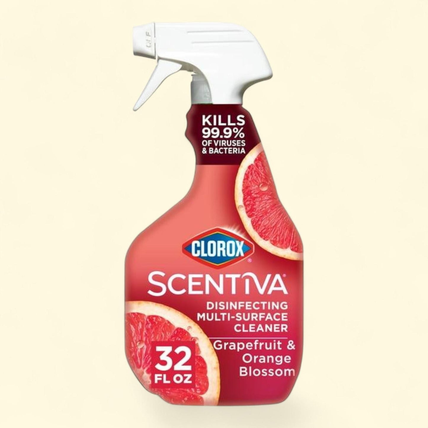 Clorox Scentiva Bleach-Free Multi-Surface Cleaner Spray, Grapefruit & Orange Blossom, 32 fl oz