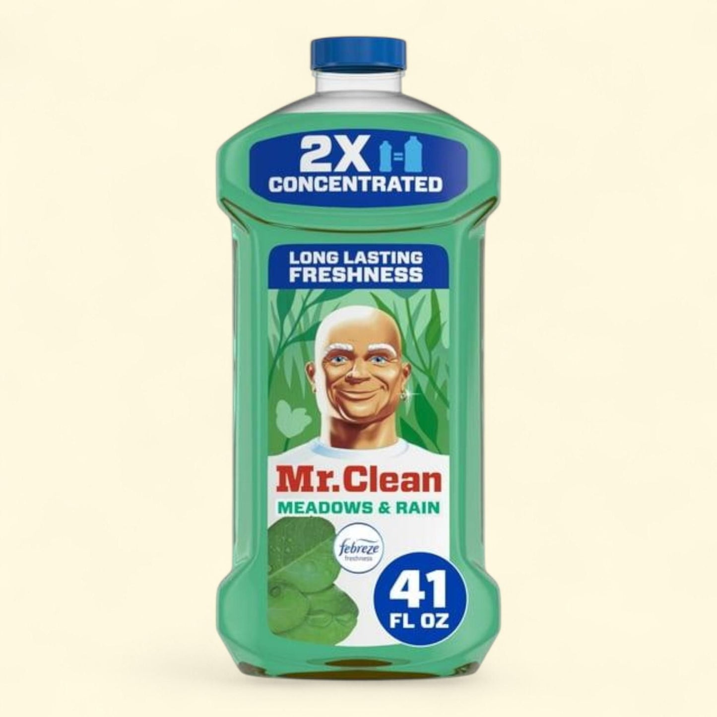 Mr. Clean 2X Concentrated Multi Surface, All Purpose Cleaner, Febreze Meadows & Rain Scent, 41 fl oz