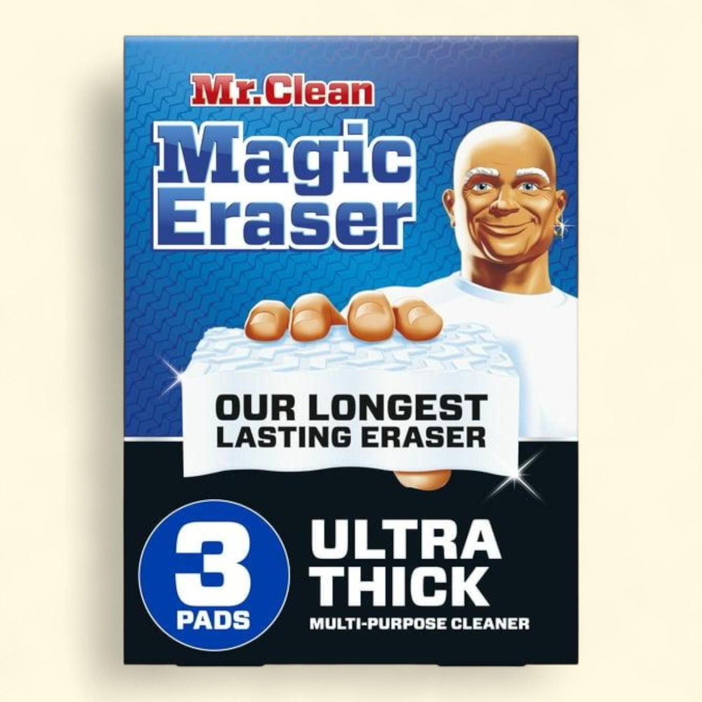 Mr. Clean Magic Eraser Ultra Thick All Purpose, Multi Surface Cleaner, Magic Eraser, 3ct