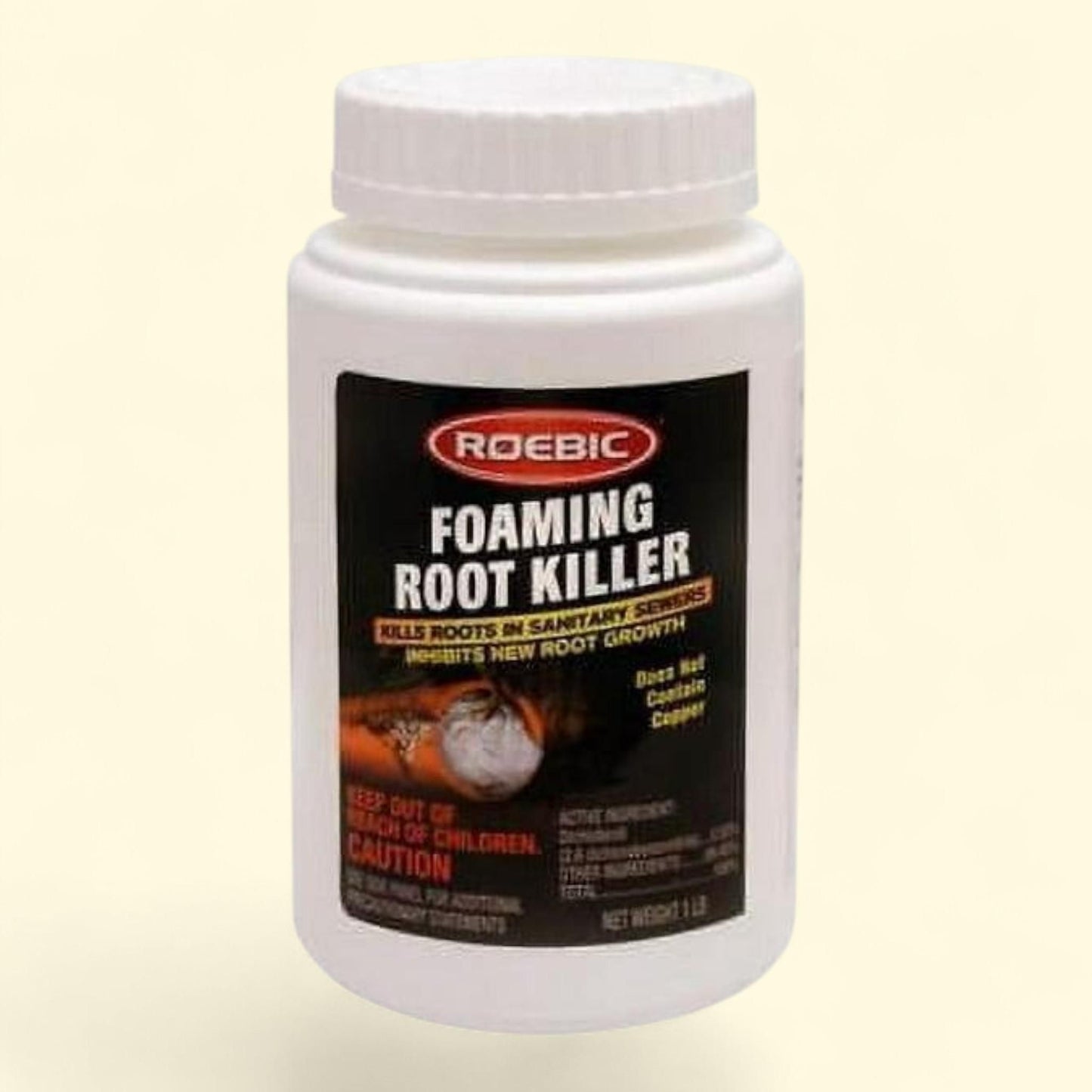 Roebic Tree Root Killer, Foaming Chemical Drain and Sewer Line Pipe Clog Remover, 1 lb