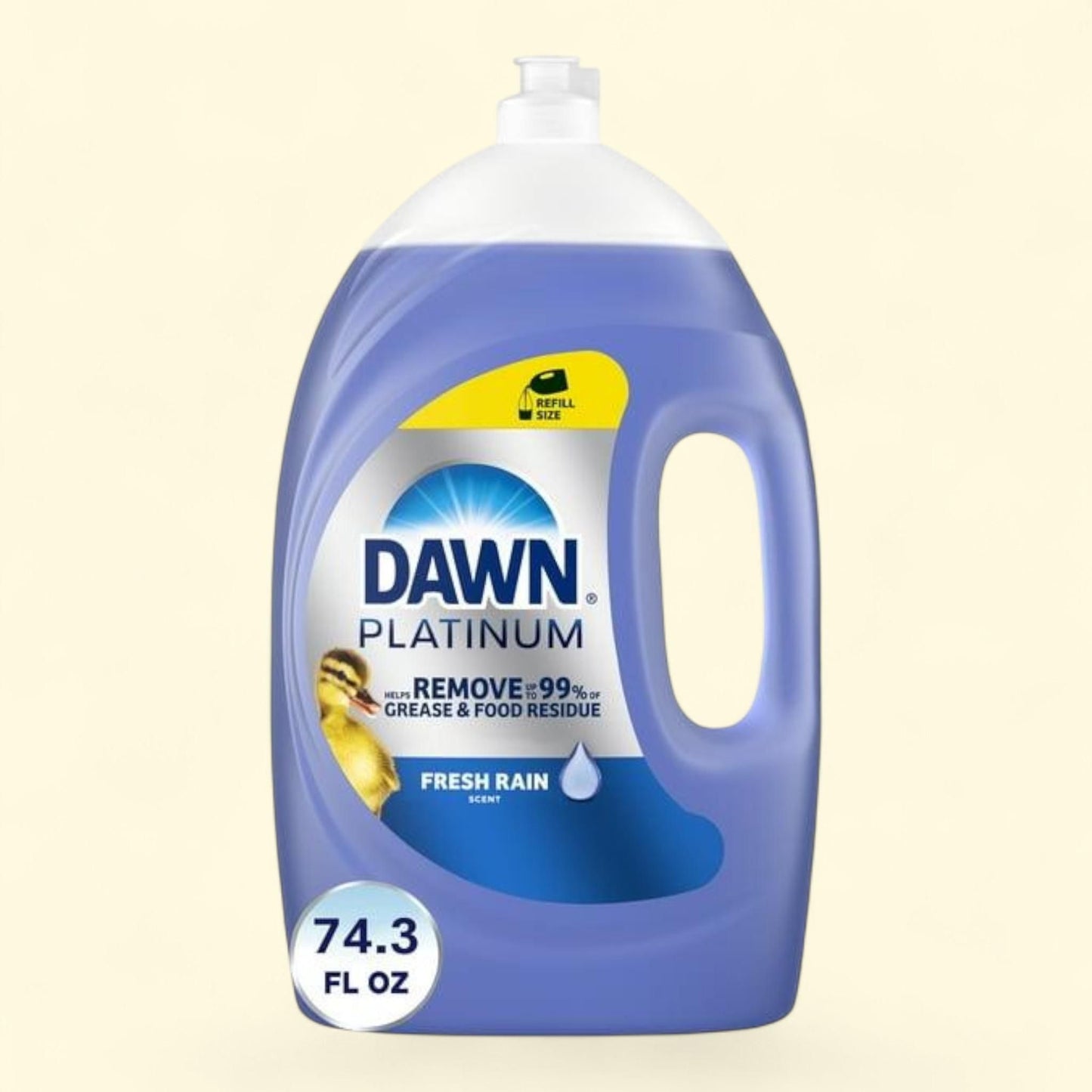 Dawn Platinum Dish Soap Liquid, Fresh Rain, 74.3oz