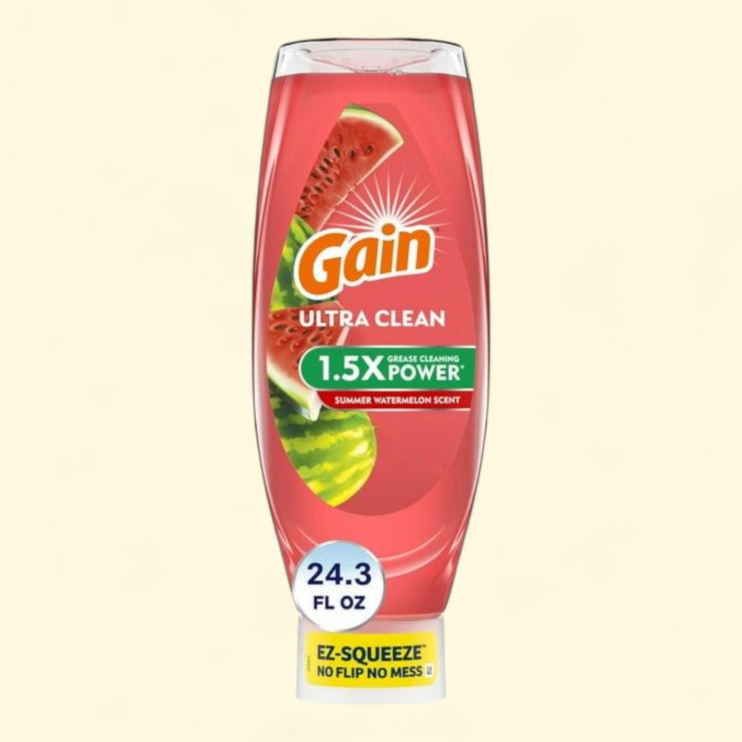 Gain Ultra Original EZ-Squeeze Dish Soap, Summer Watermelon, 24.3 fl oz