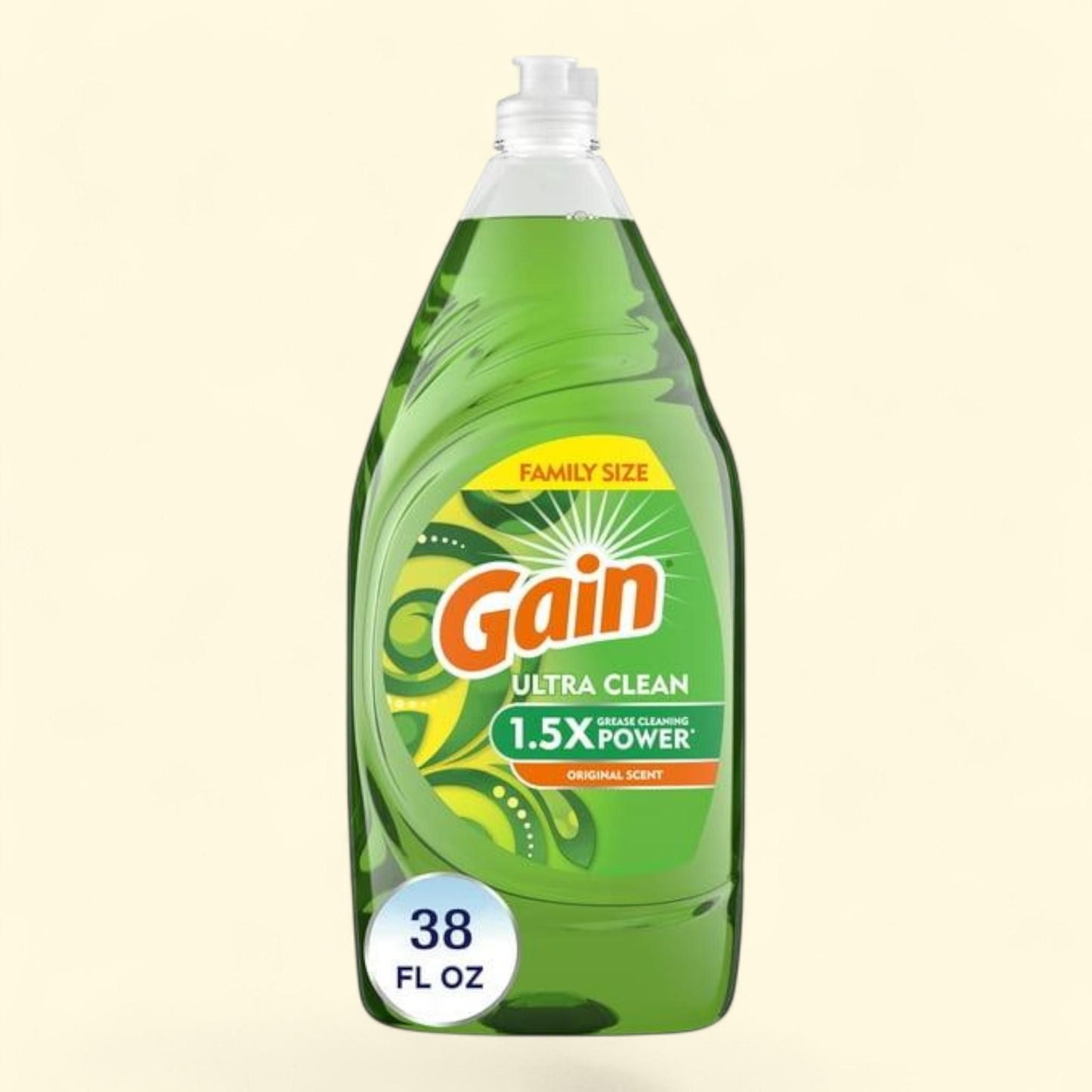 Gain Dishwashing Liquid, Original, 38 fl oz