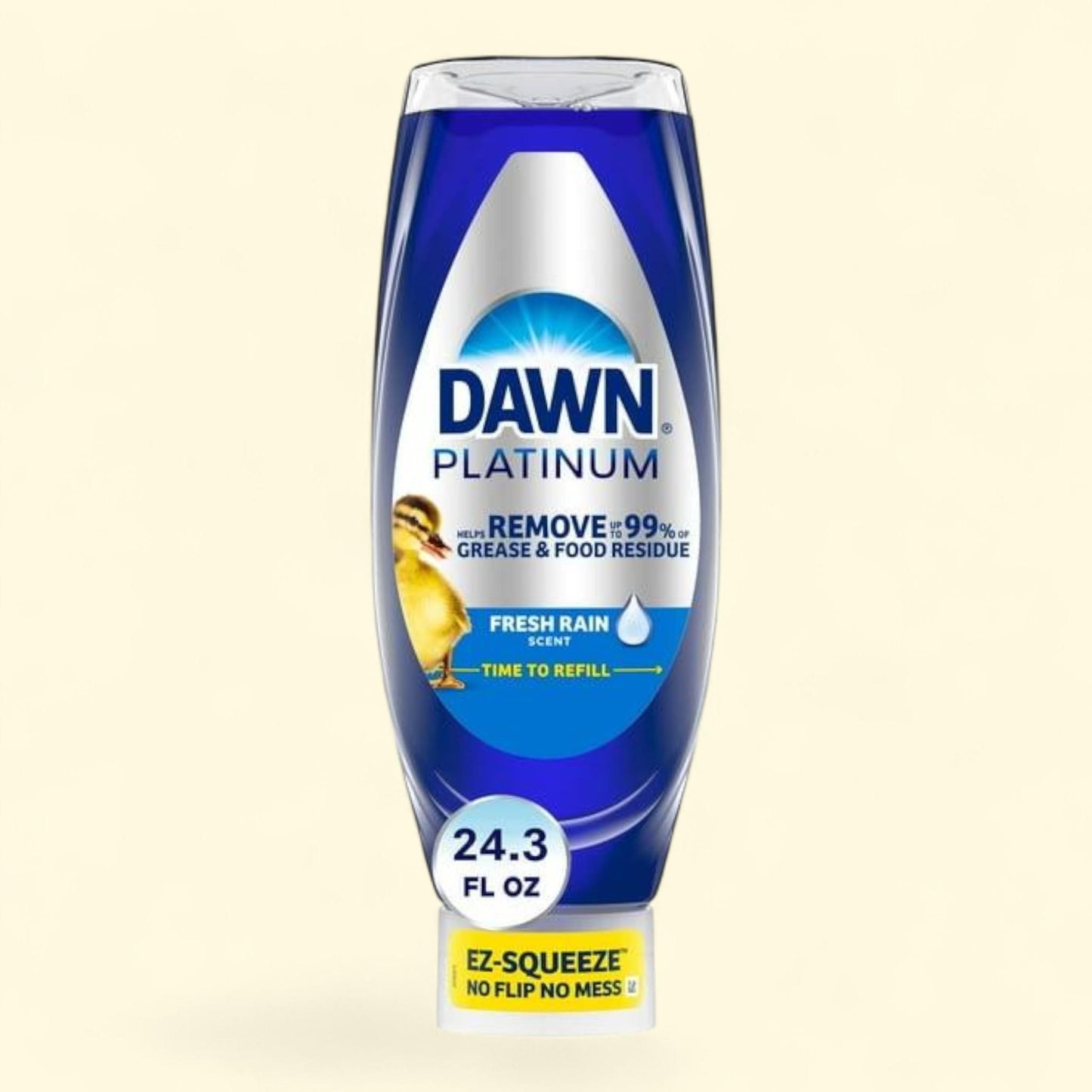 Dawn Platinum EZ-Squeeze Dish Soap Liquid, Fresh Rain, 24.3oz