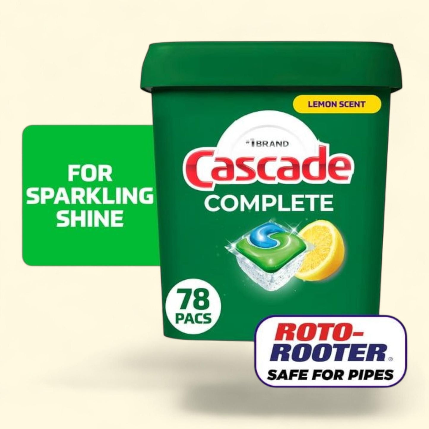 Cascade Complete Dishwasher Pods, 78 Count