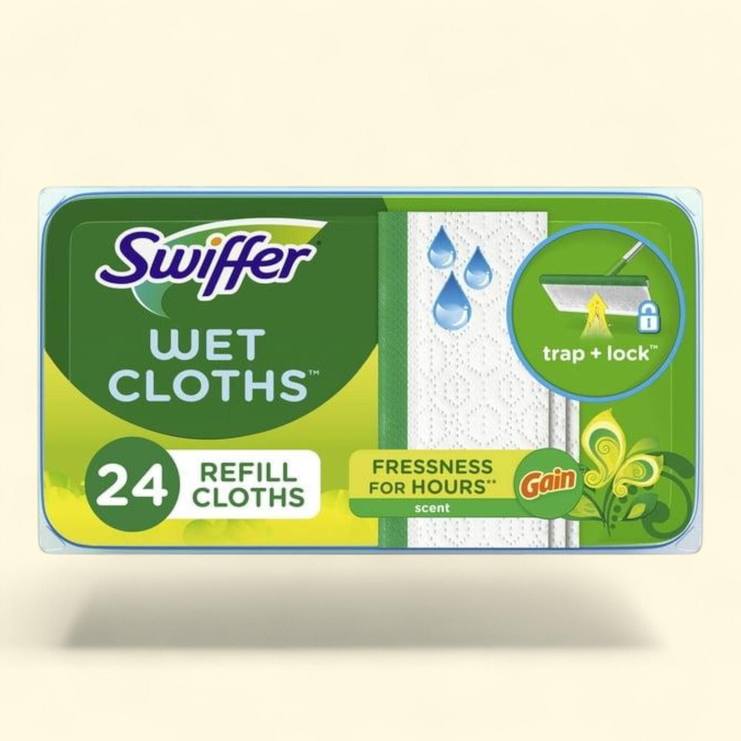 Swiffer Sweep + Mop, Wet Pads Refill, Gain, 24 Count