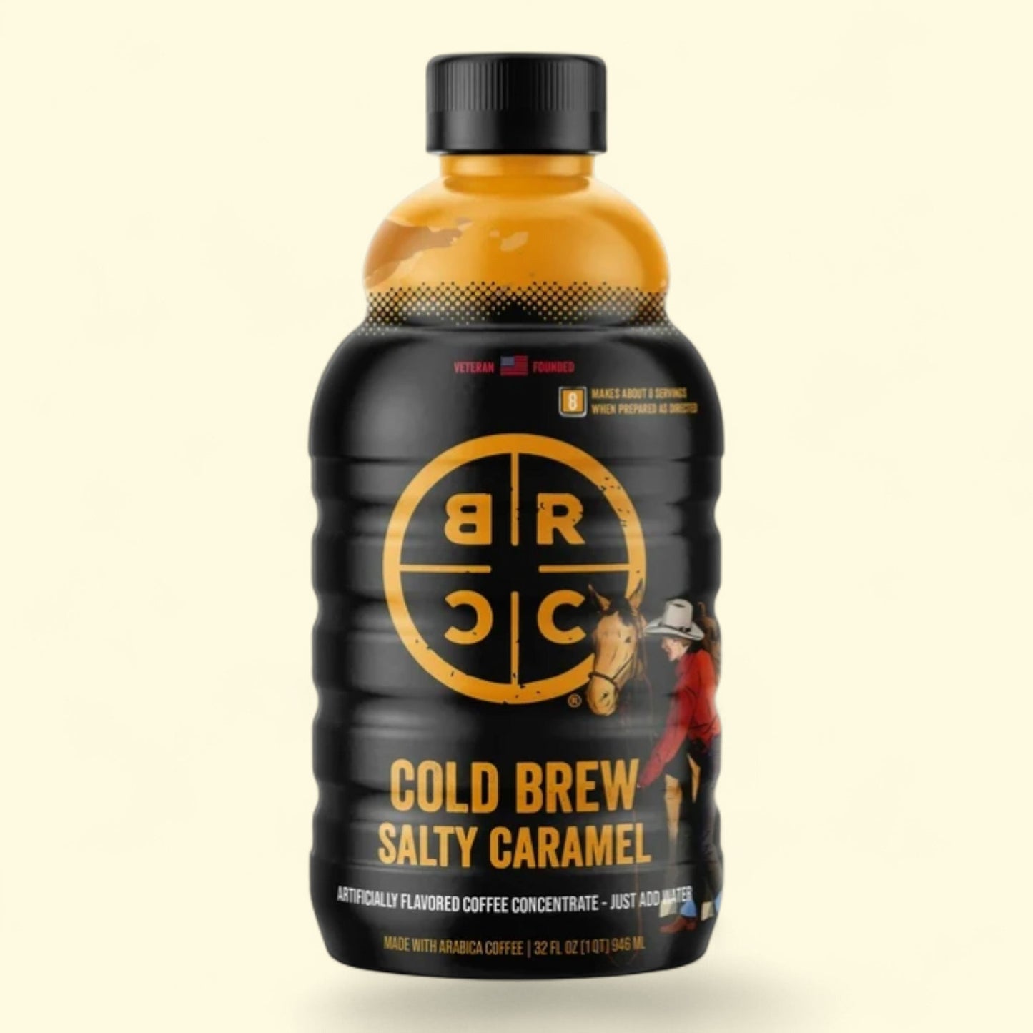 Black Rifle Coffee Company Salty Caramel Cold Brew Iced Flavored Coffee Concentrate Drink, 32 oz