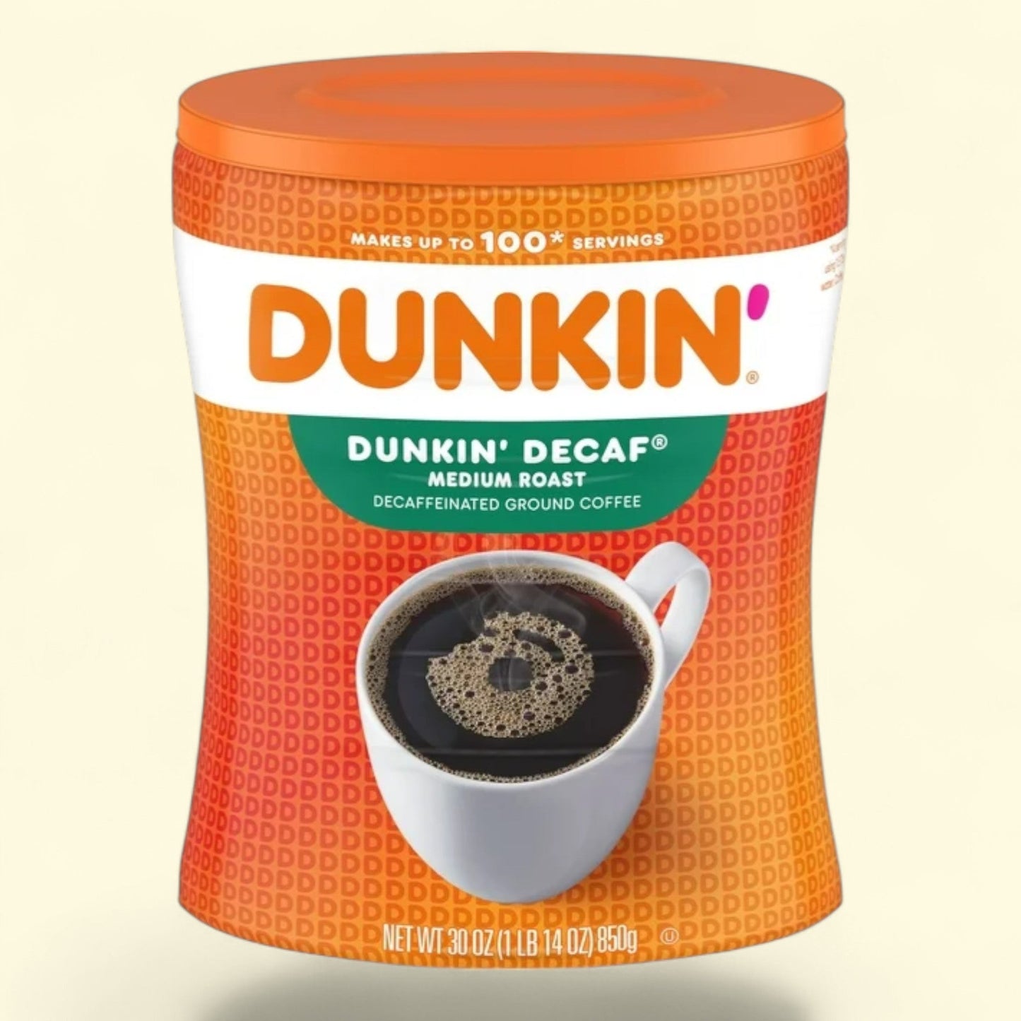 Dunkin' Original Blend Medium Roast Decaf Ground Coffee, 30 oz