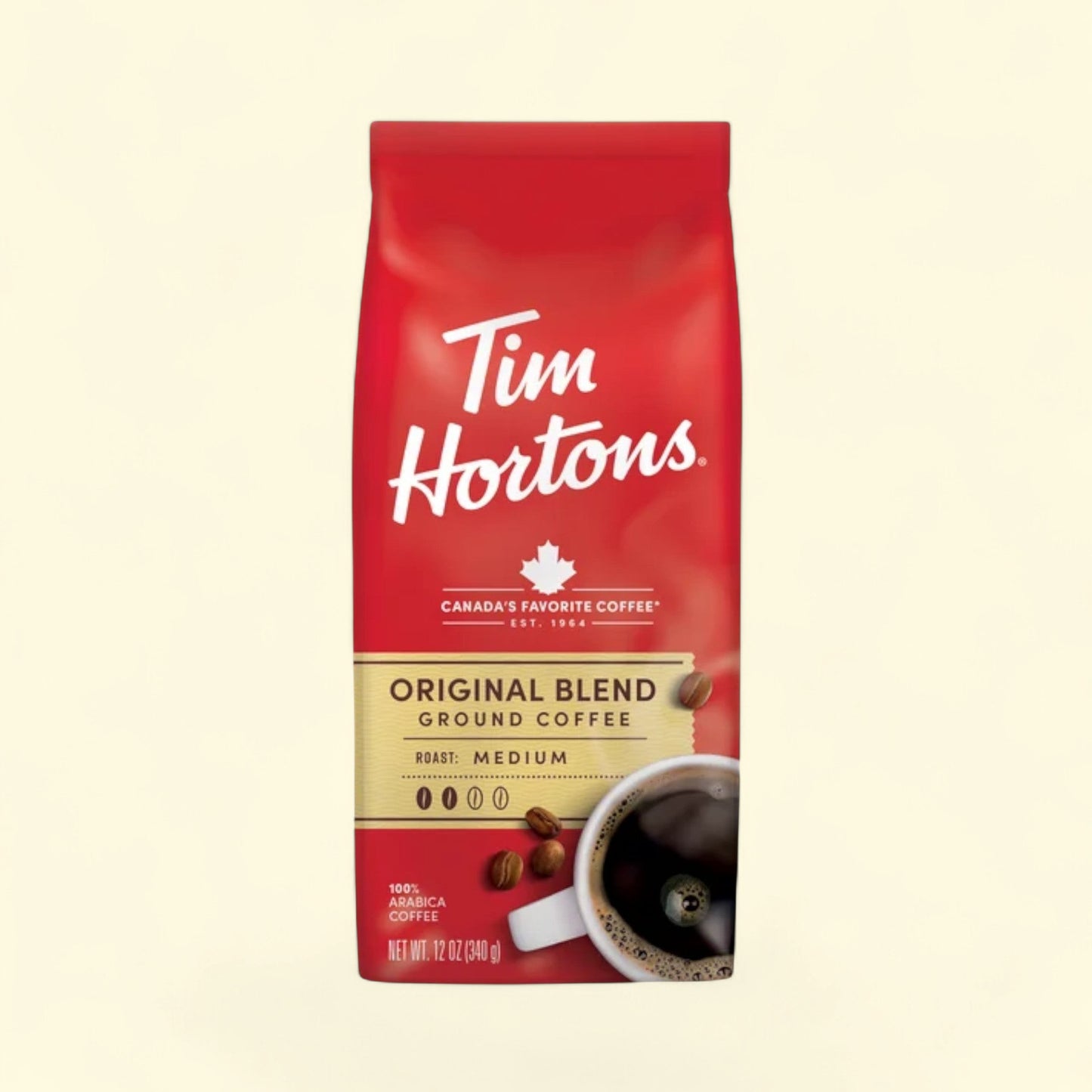 Tim Hortons Original Ground Coffee, 12oz — authentic US product shipped worldwide by Treatspree